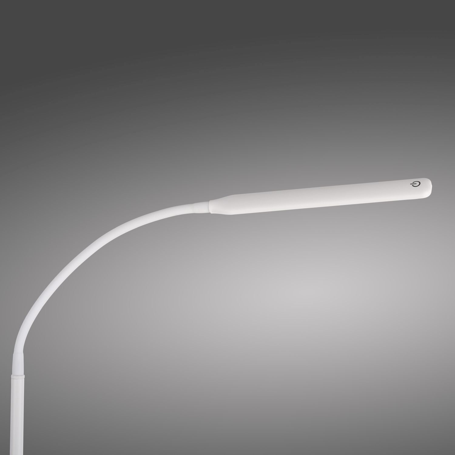 LED Stehleuchte Metall Weiß Touch 125 cm verstellbar Lampe