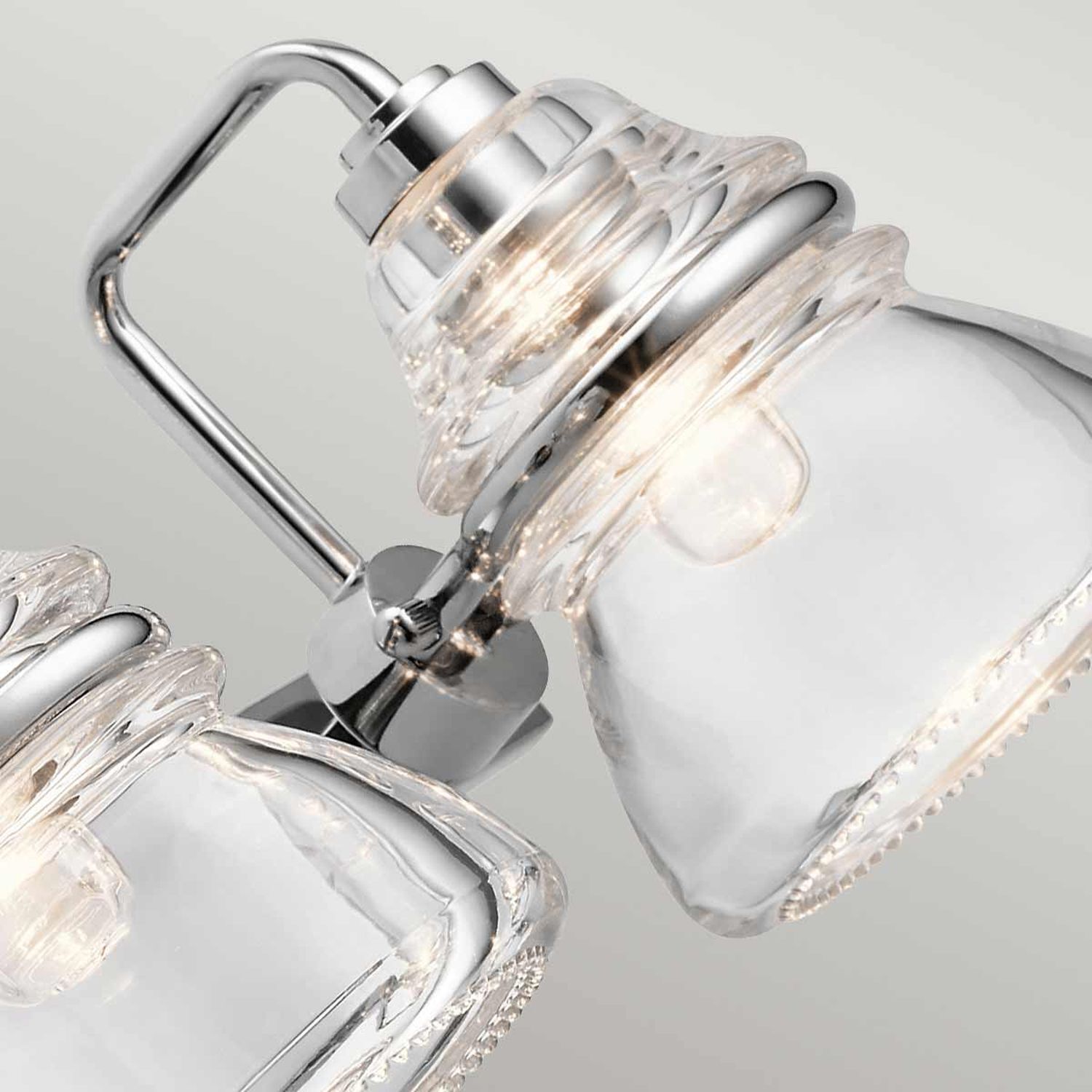 Lampe de salle de bain miroir métal verre 55,9 cm de large IP44 G9 LED