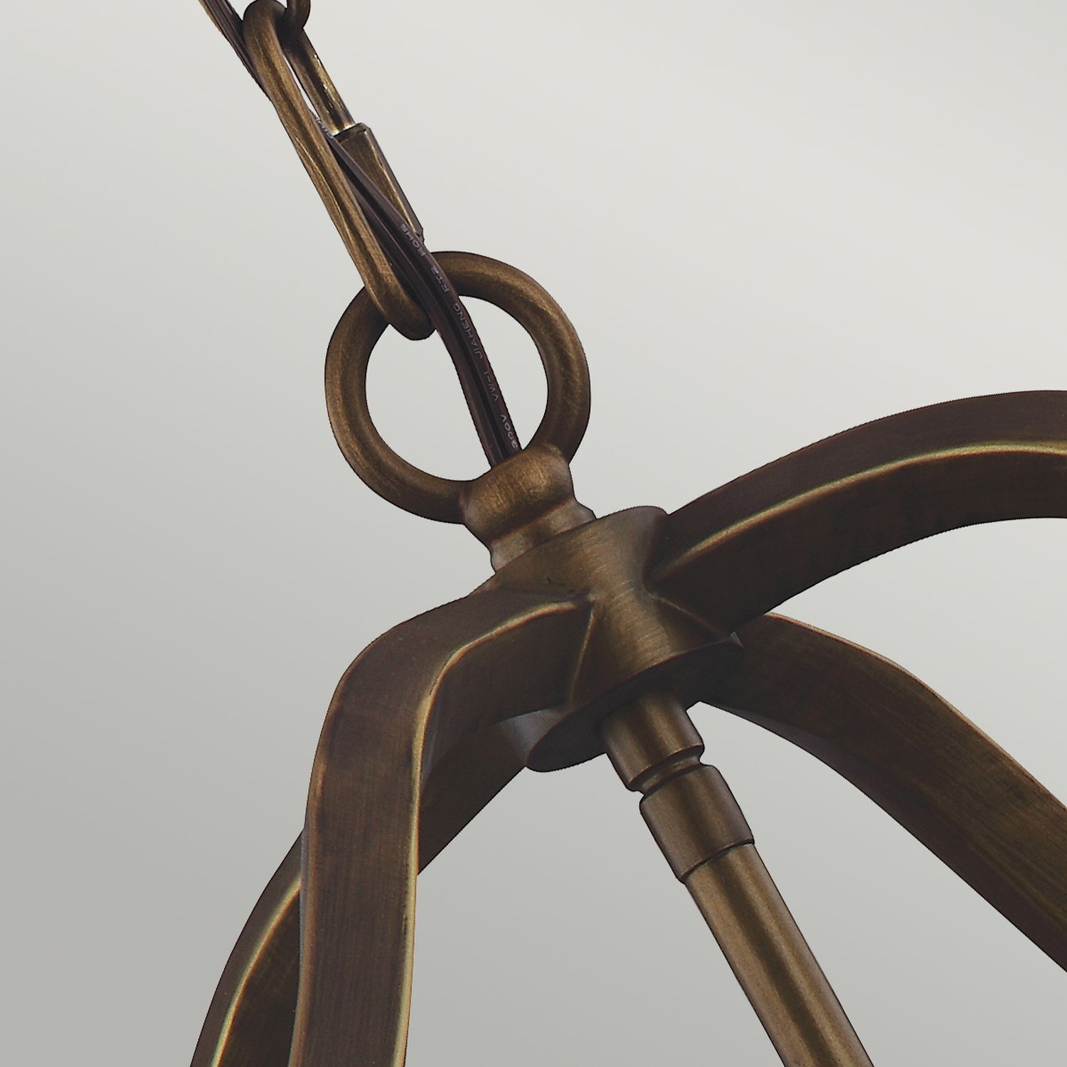 Lampe à suspendre Vintage Rustique en laiton antique NADICIA