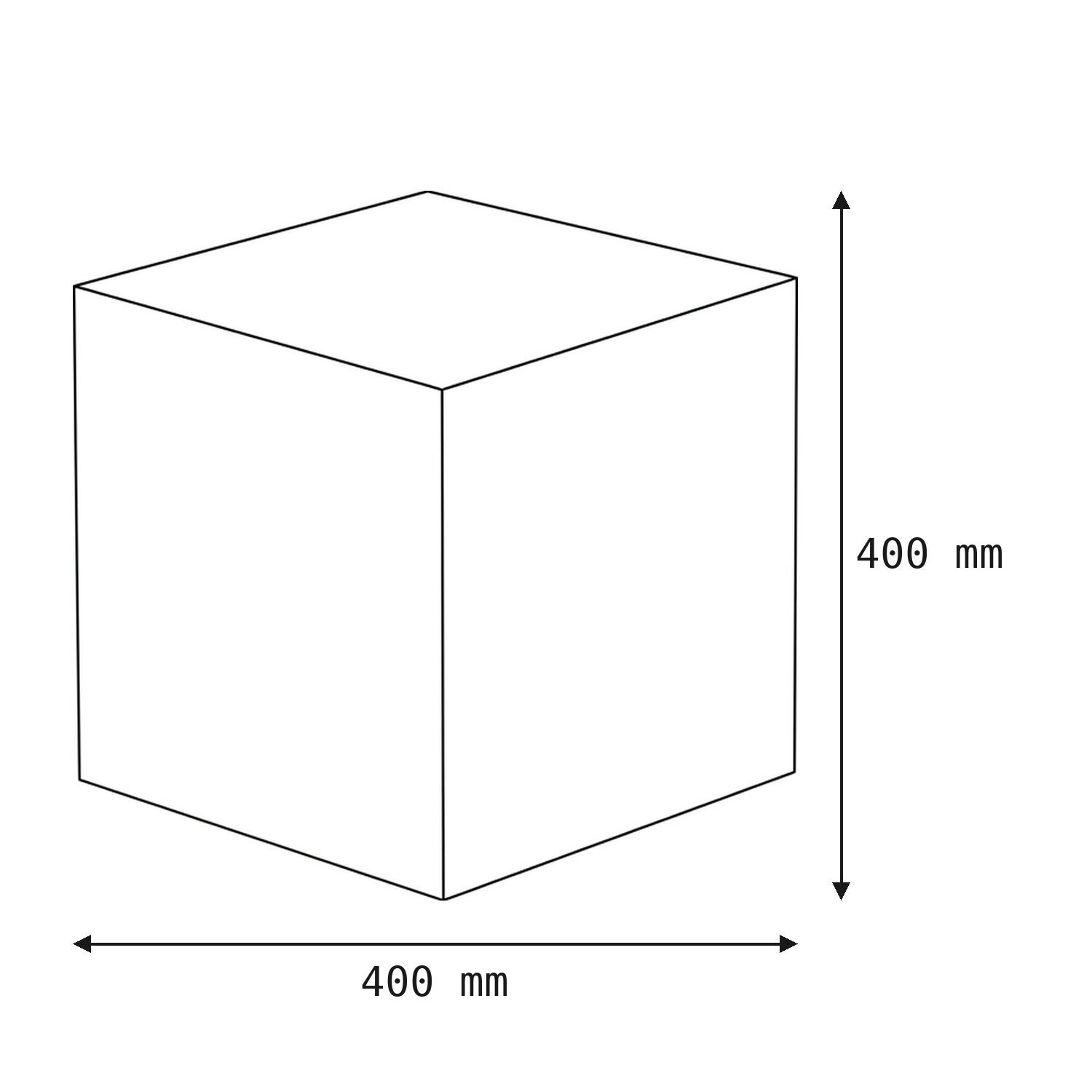 Würfel, Kiste, Abmessungen-400mm, Abmessungen-400mm, leere-Box