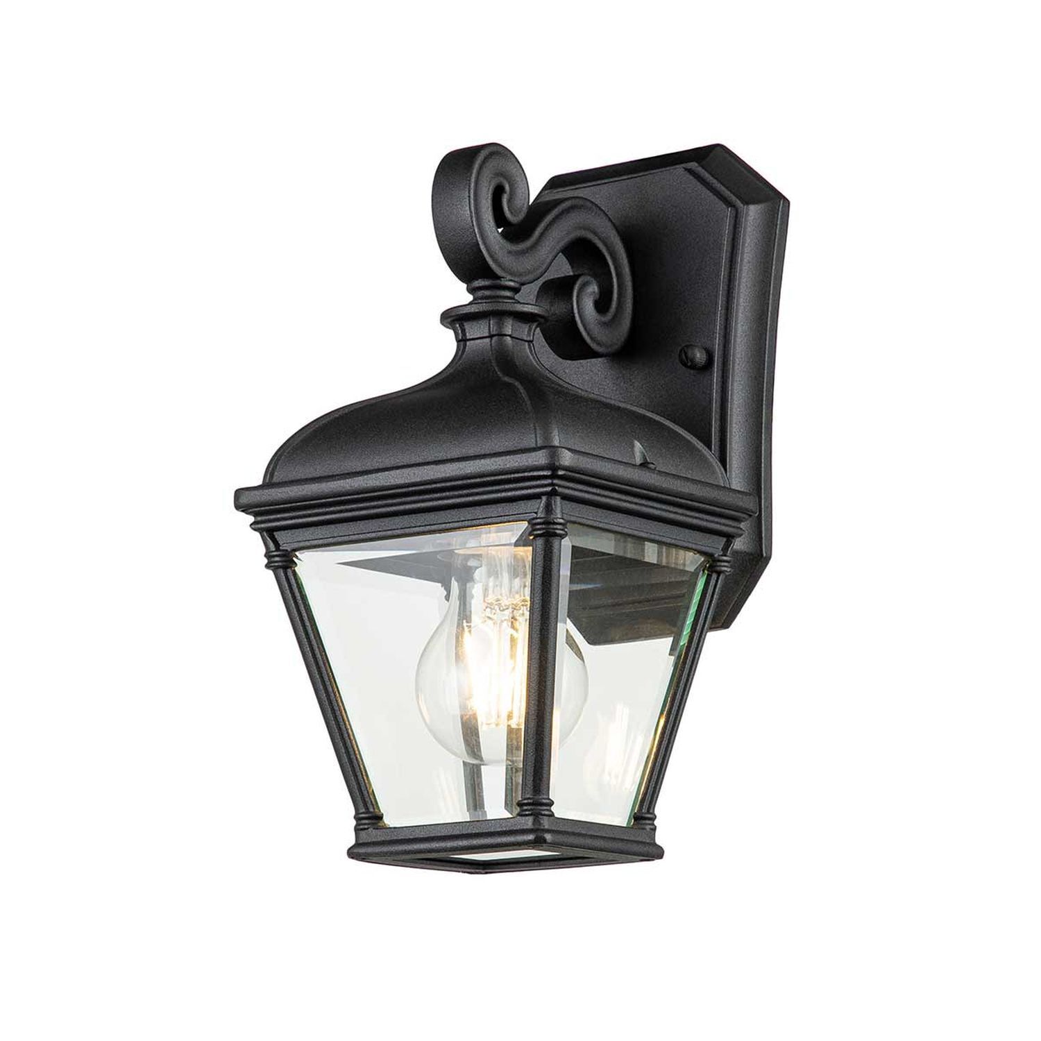 Applique extérieure aluminium verre hauteur 27,4 cm IP44 E27