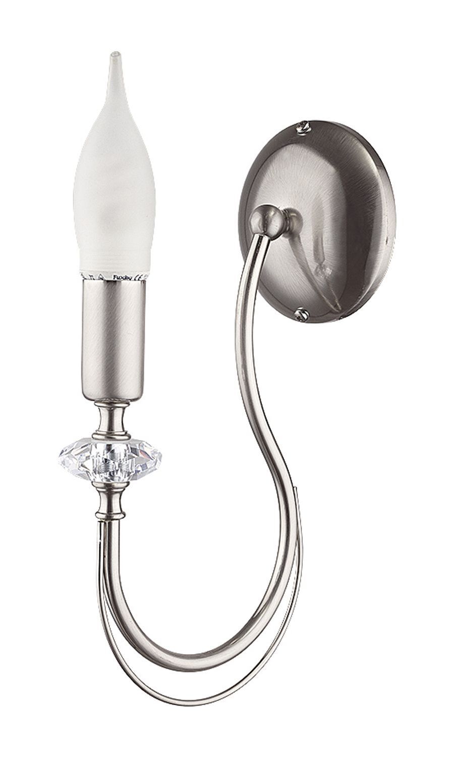 Applique murale en nickel métal L:11 cm E14 Rustique antique