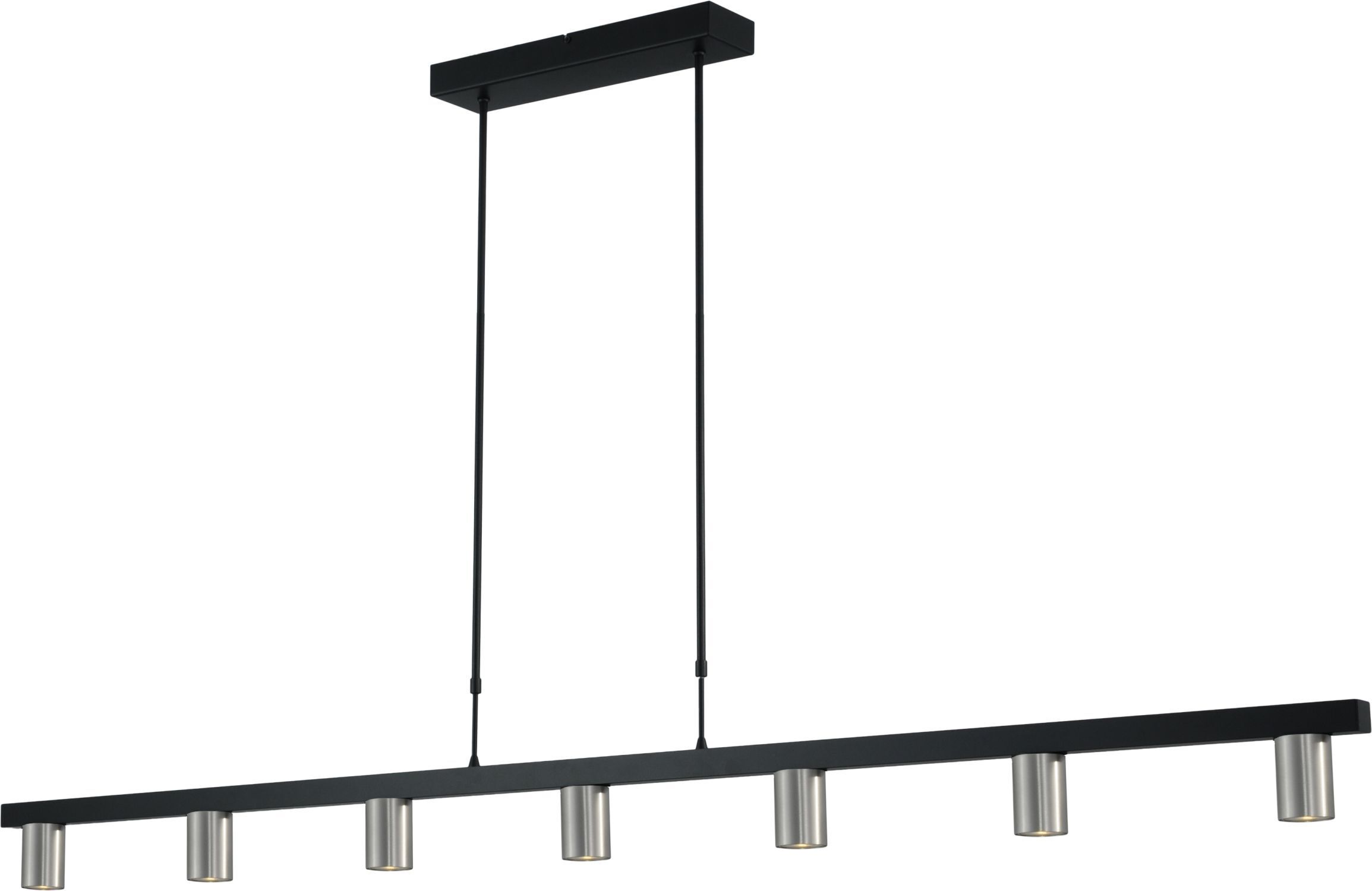 Lampe à suspendre métal noir nickel 180 cm de large ELSIE