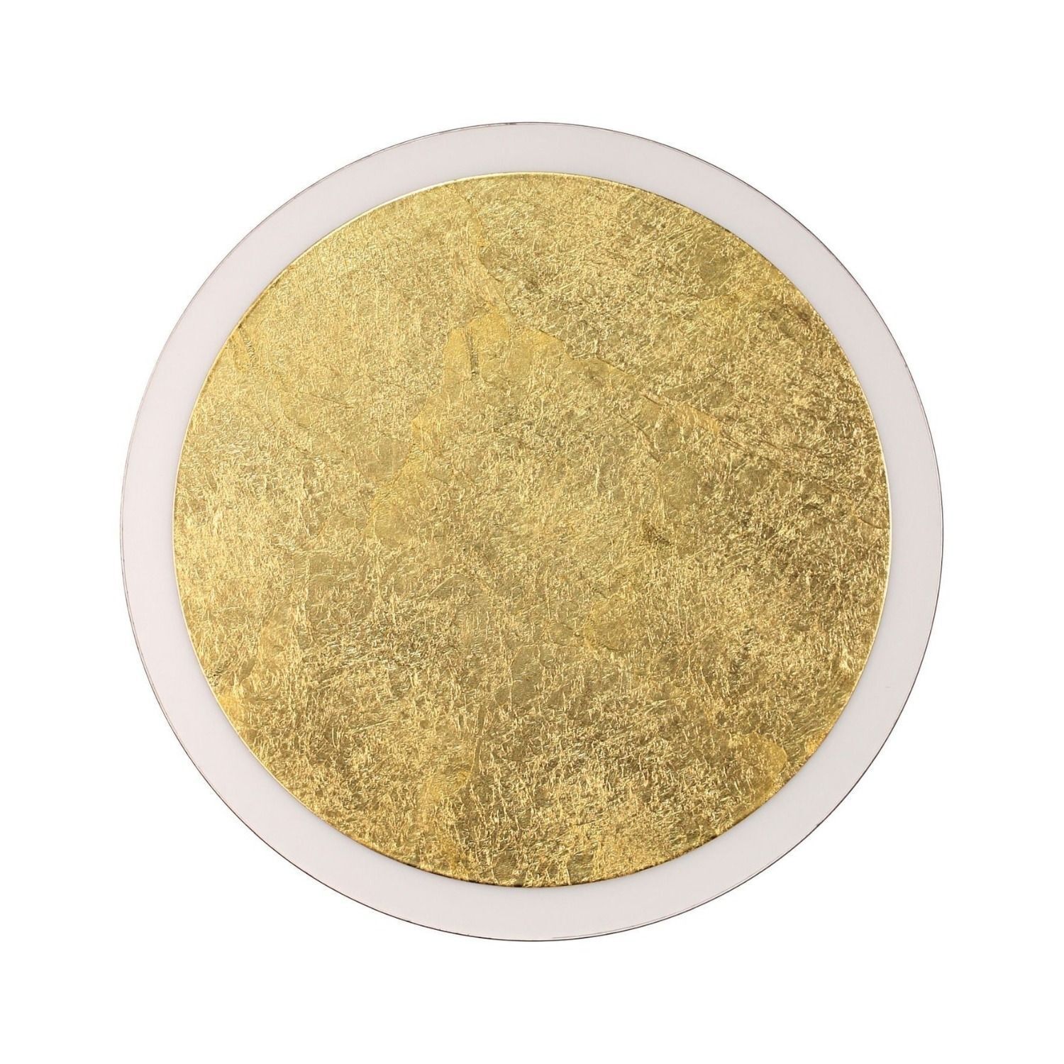 Applique LED or noir ronde Ø40 cm 3500 K dimmable goldenen Kreis, Goldfolie, runde Platte, Metallisch, Goldblatt