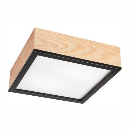 Lampe de plafonnier confortable Pin verre L:31 cm E27 2 flammes