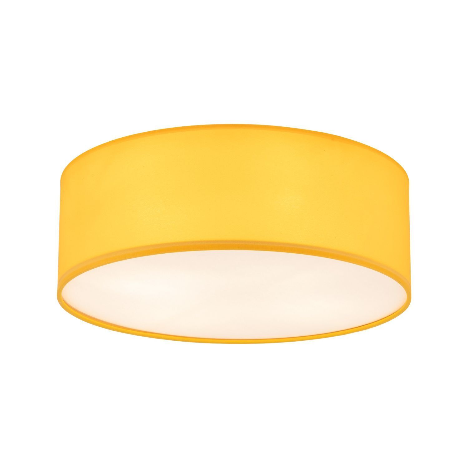 Lampe de plafond chambre d'enfant jaune ronde Ø 38 cm tissu 4x E27