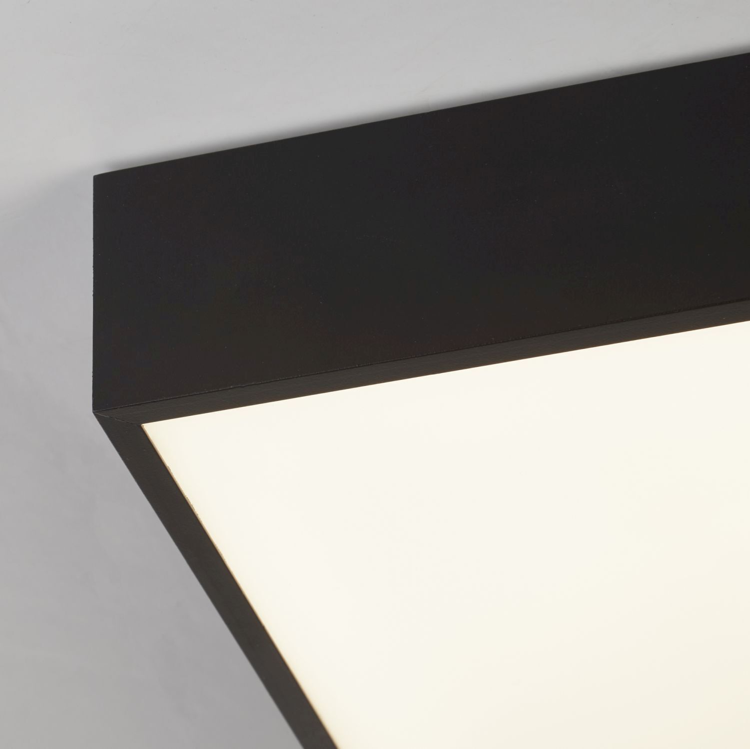 Plafonnier LED Aluminium IP44 L:30 cm Noir Blanc