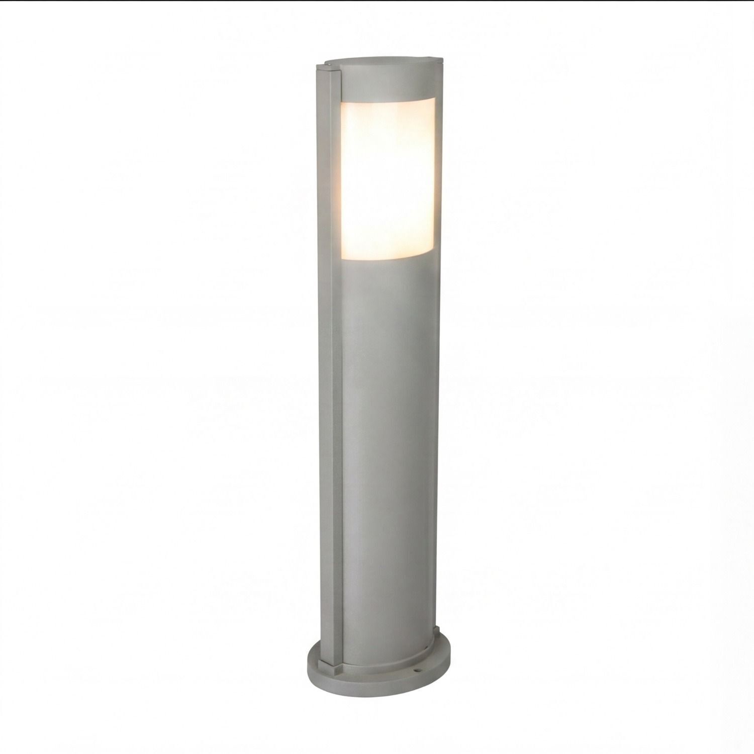 aussen-stehleuchte-wegeleuchte-cando-1-flammig-silber-modern-95-2 Gartenlampe, Außenleuchte, Standleuchte, LED-Lampe, Metall