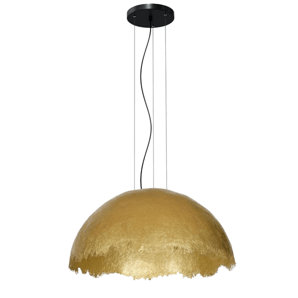 pendant, hängende Leuchte, gold, Halbsphärenschirm, moderne Beleuchtung