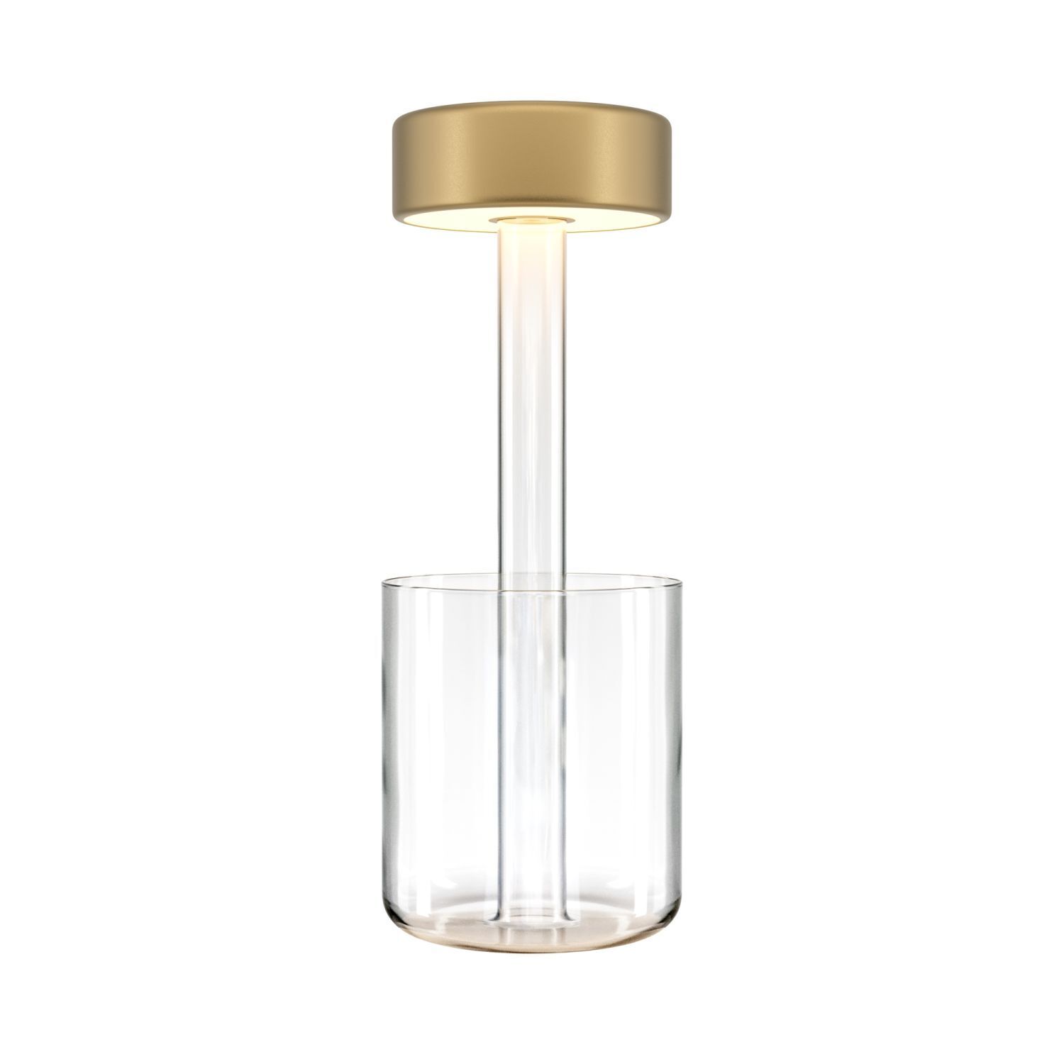Lampe de table LED verre Dimmer Touch Ø 12 cm rond 34,8 cm Krug, Glas