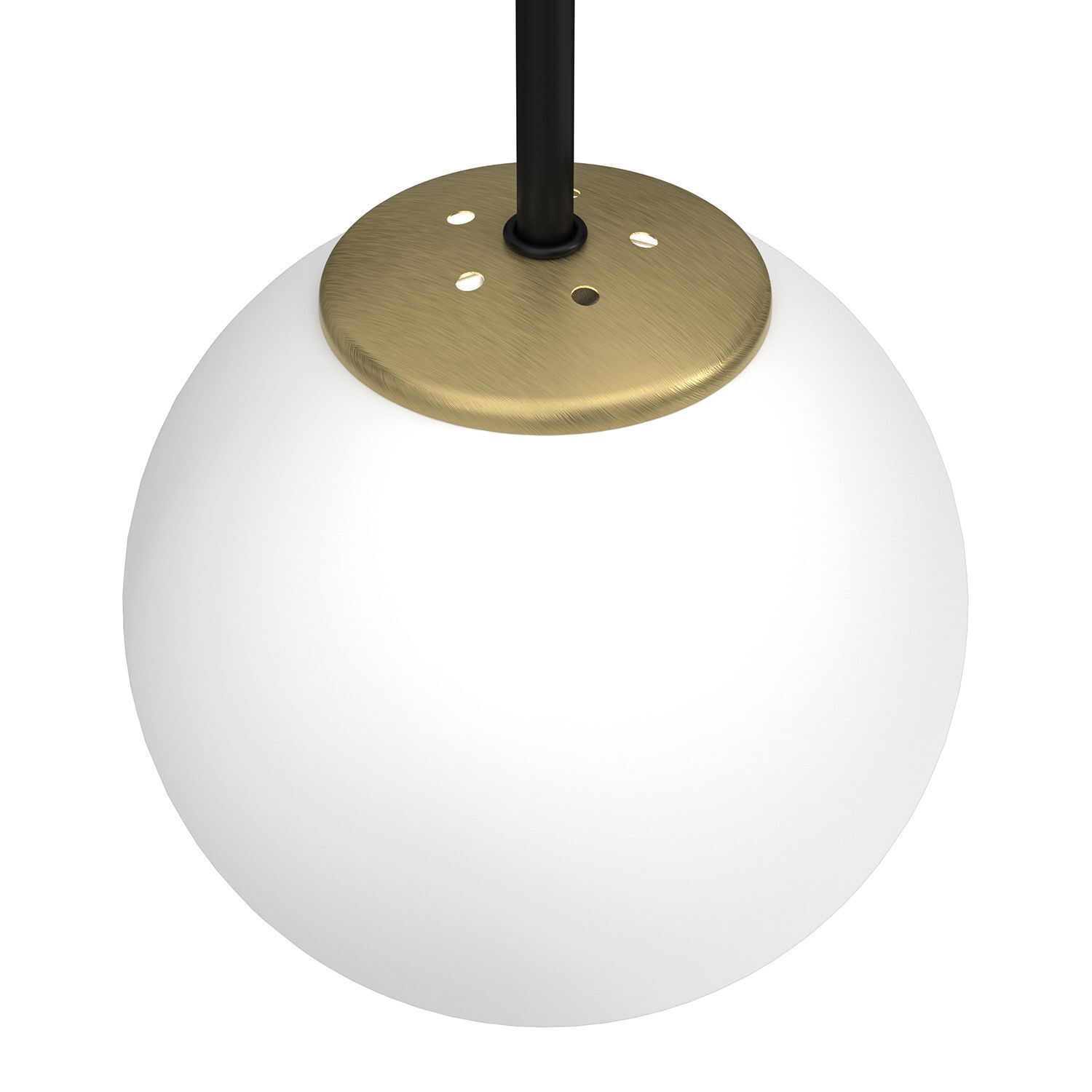 Applique Métal Verre Noir Blanc Laiton E14 Boule Lampe, Leuchte