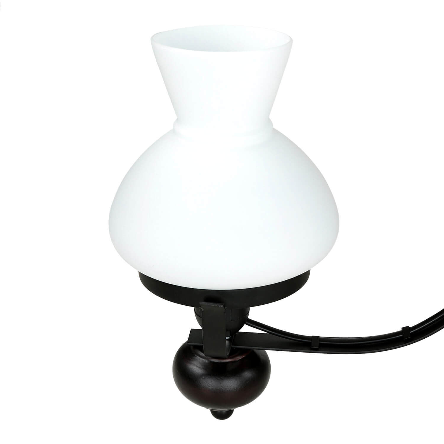 Echt-Holz Kronleuchter Metall Glas 3-flmg Landhaus Lampe, Lampenschirm