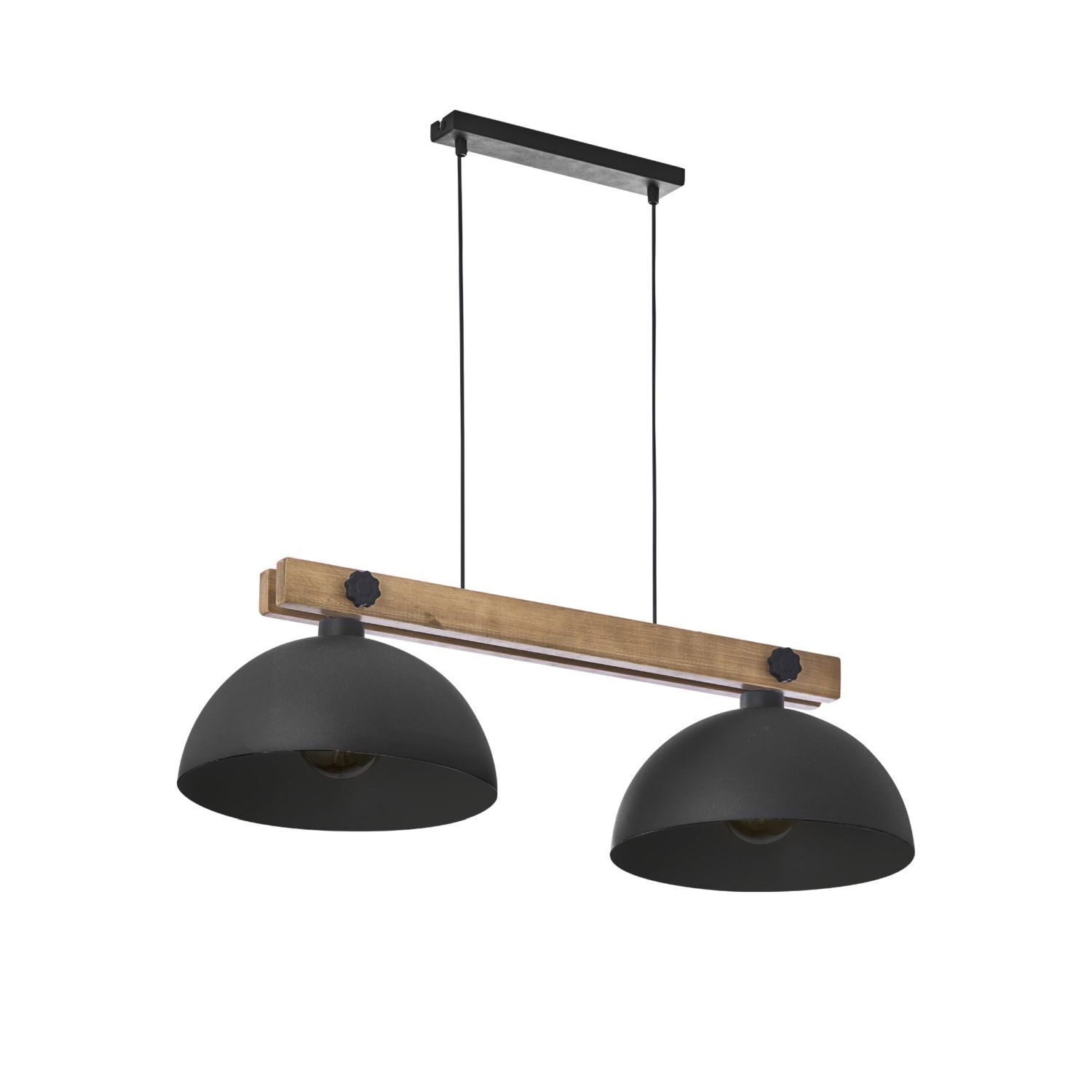 Suspension Noir Bois 87cm table à manger cuisine HIMO Leuchte, Lampe