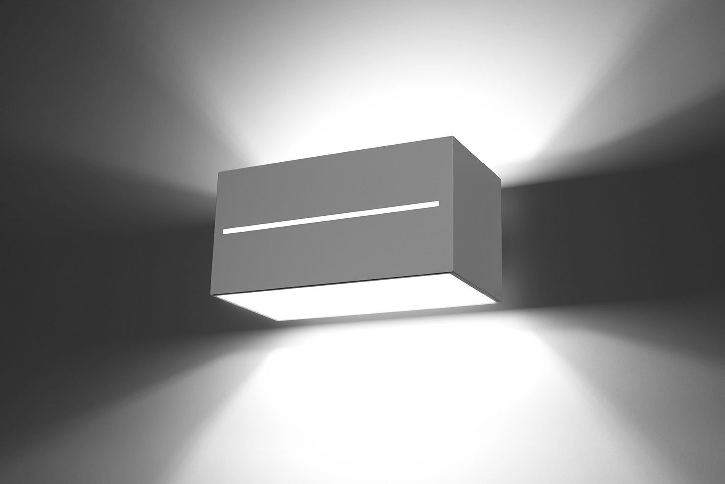 Applique blanche en aluminium carrée L:20cm 2x G9 stylé