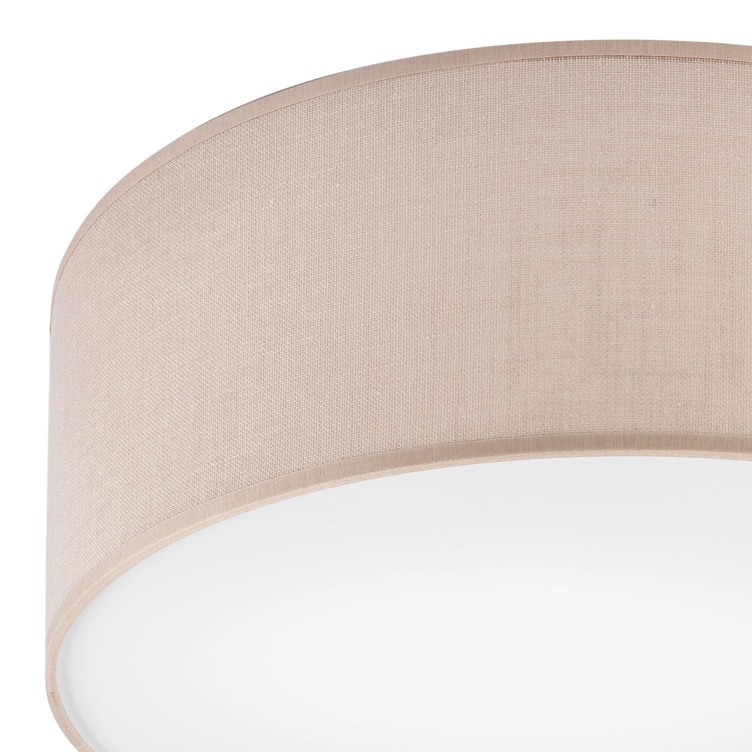 Plafonnier rond Ø 35 cm Tissu Moderne Beige faible éblouissement E27