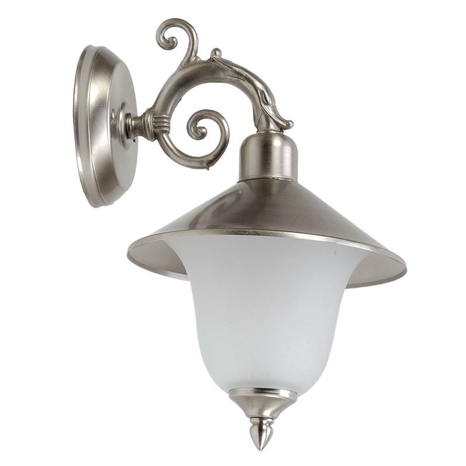Wandleuchte, Außenleuchte, Metall, Silber, Rustikales Design