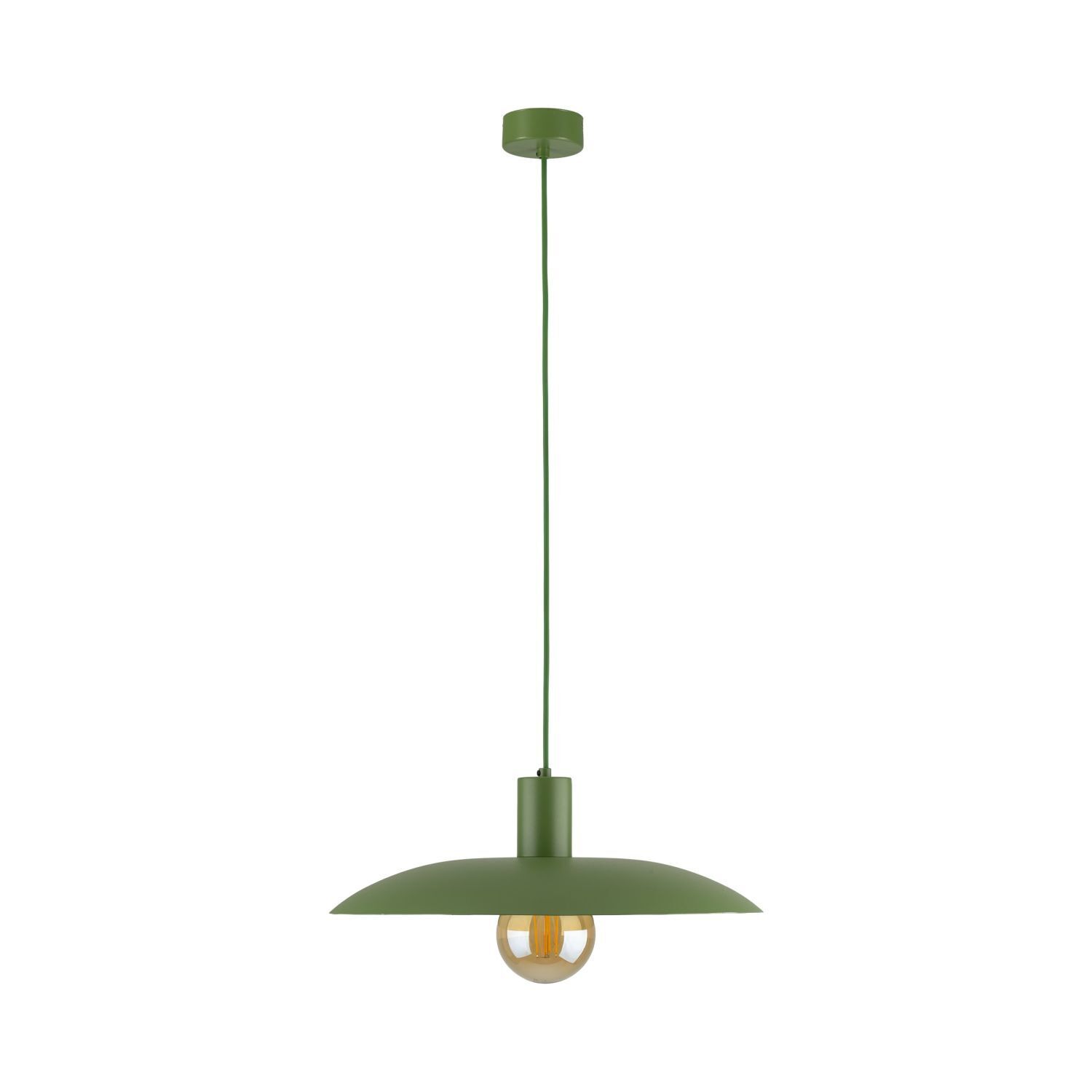 Lampe à suspendre ronde en métal Ø41 cm E27 Loft en vert