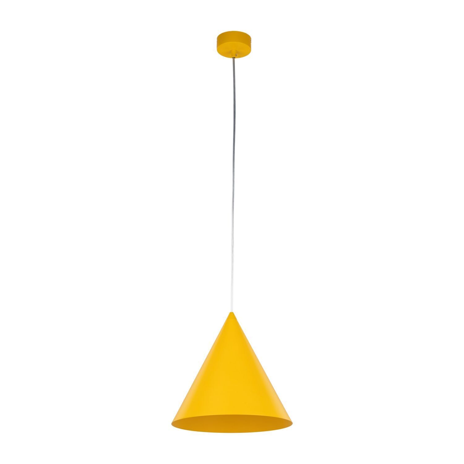 Lampe à suspendre jaune métal E27 Ø 25 cm H : max. 160 cm réglable