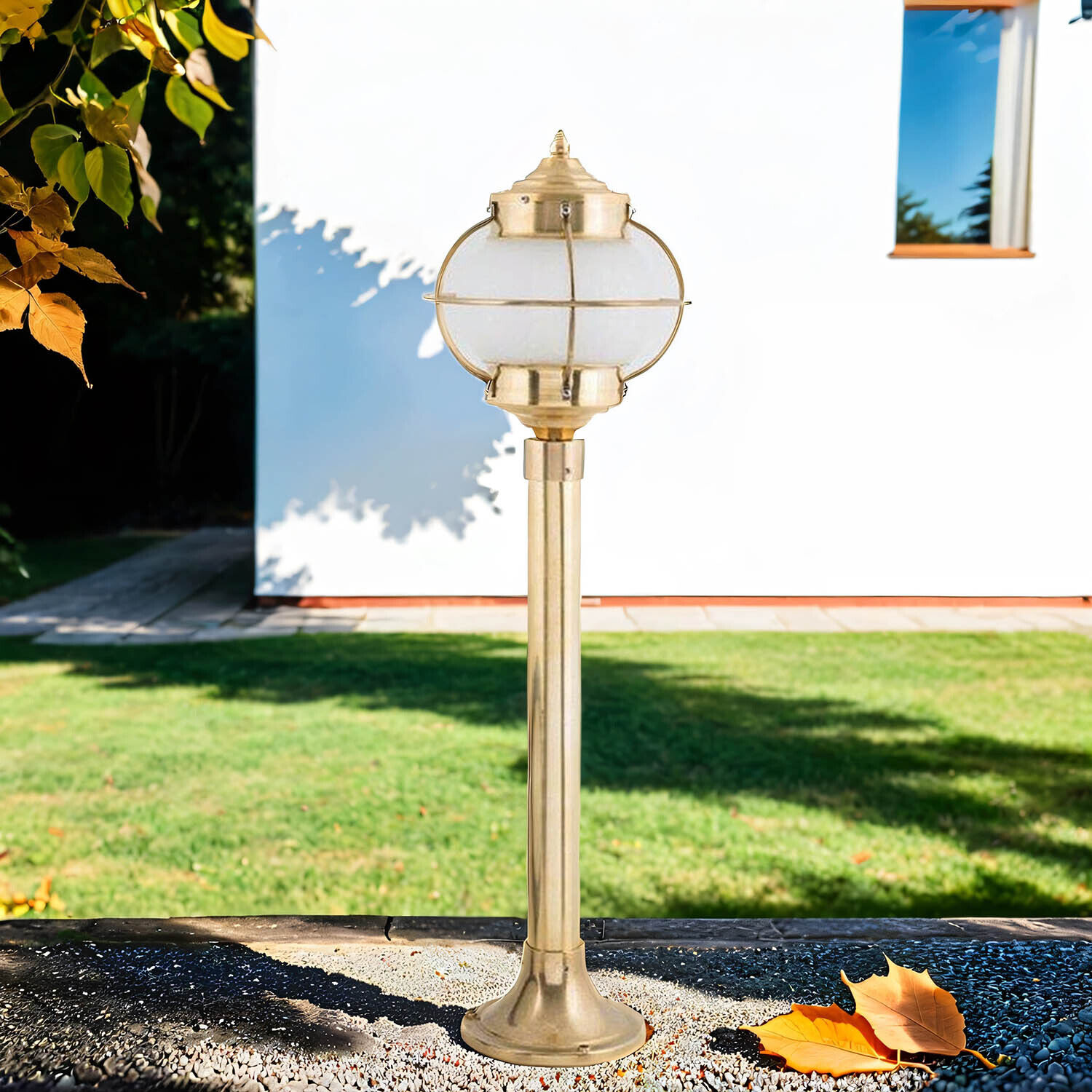 Lampe de jardin laiton H:65cm Maritim résistant aux intempéries