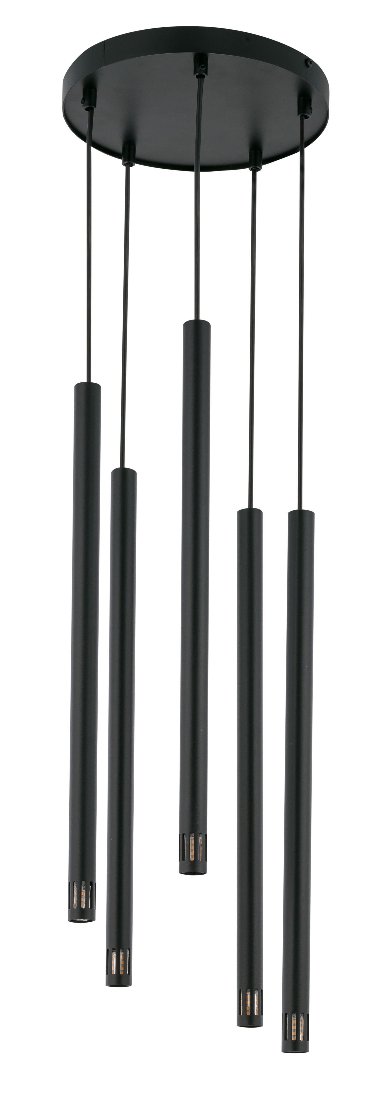 Suspension noire métal G9 cylindre élégant