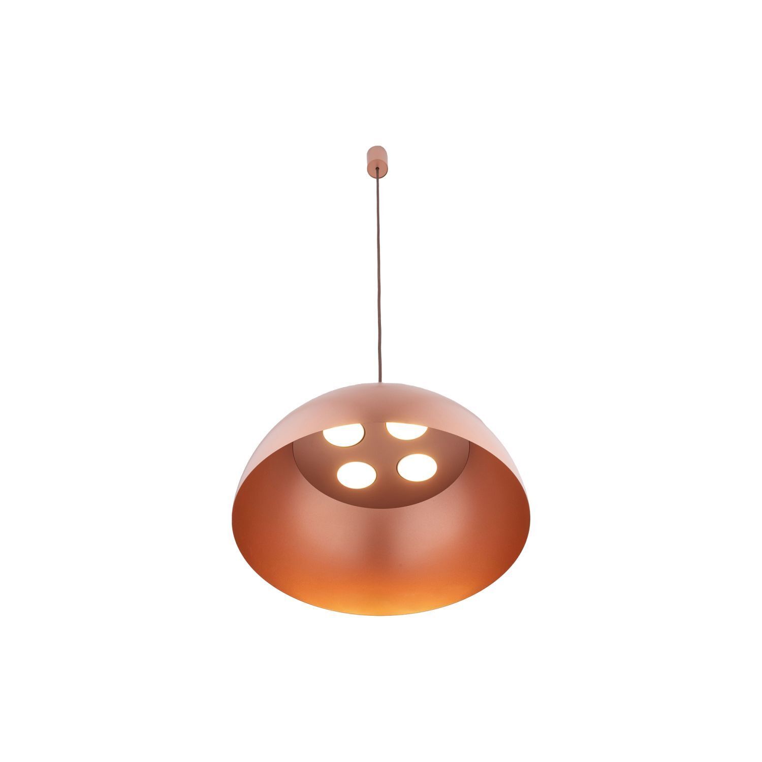 Lampe à suspendre cuivre mat Ø 50 cm 4x GX53 métal