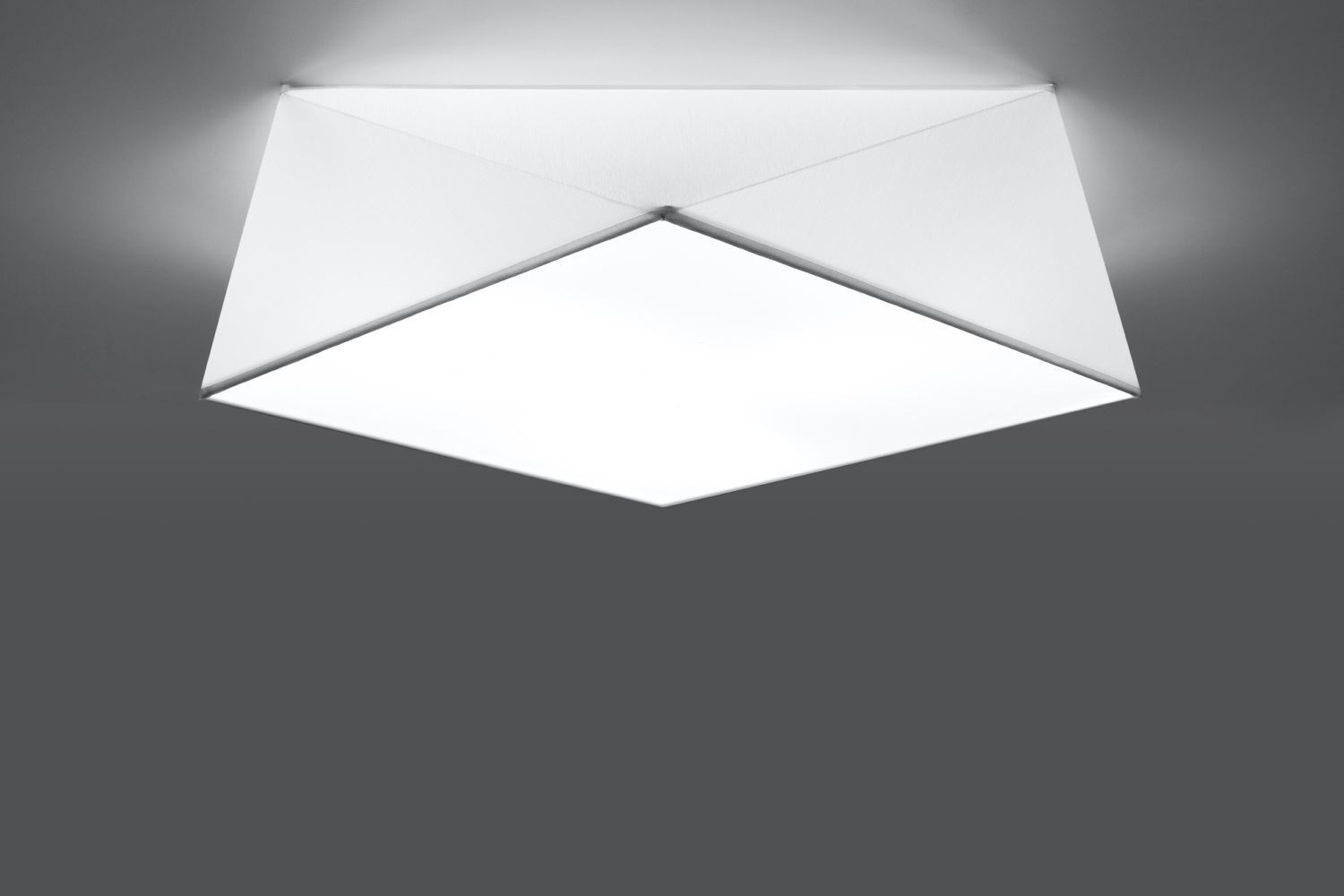 Plafonnier blanc LYNNDIE L:50cm géométrique faible éblouissement Deckenleuchte