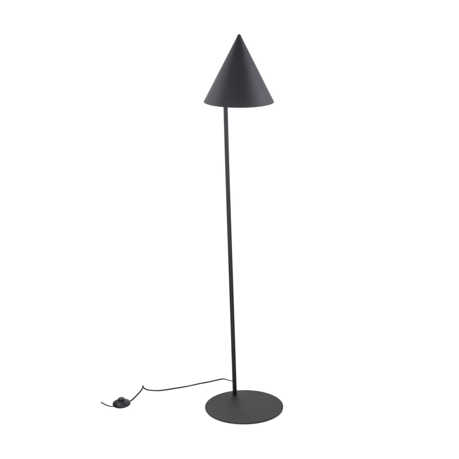 Lampadaire Noir Métal 145 cm petit E27 Rétro CODY