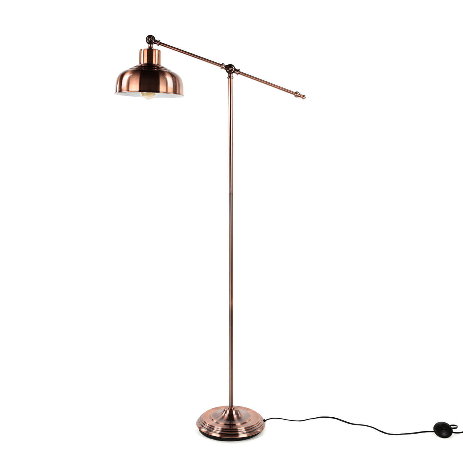 Lampadaire vintage en cuivre antique