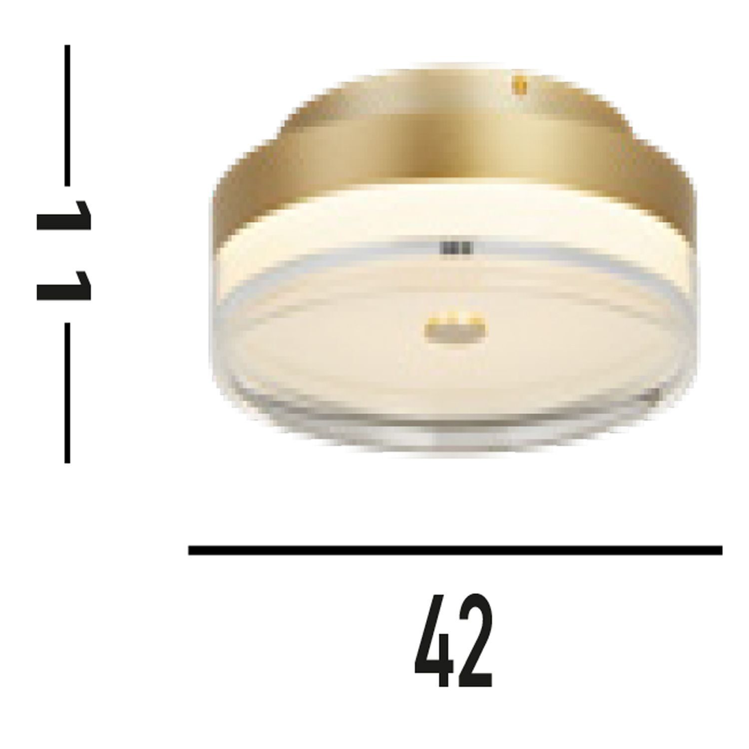 Plafonnier rond à LED en métal doré Ø40 cm 1850 lm