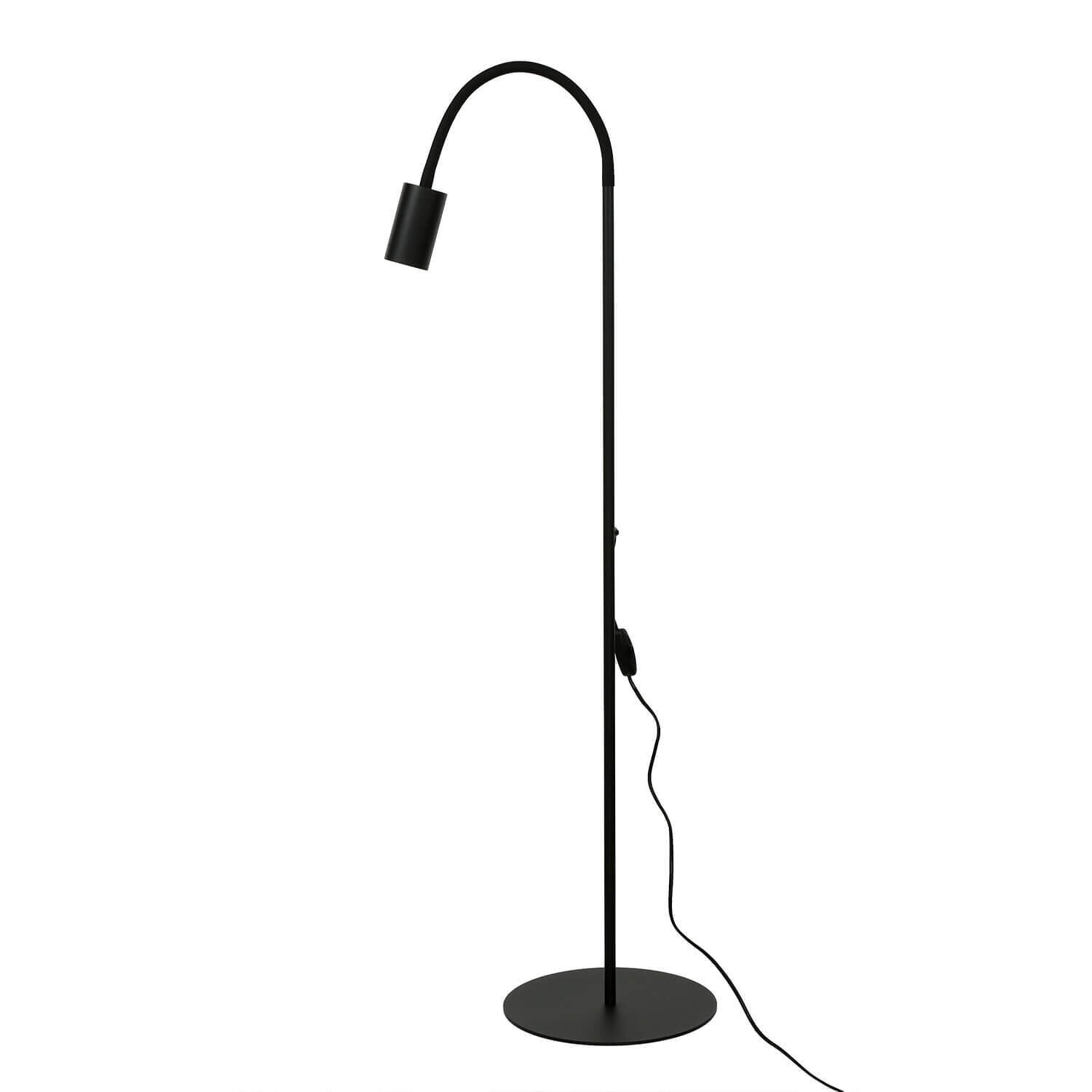 Lampadaire flexible Noir Métal 120cm Canapé