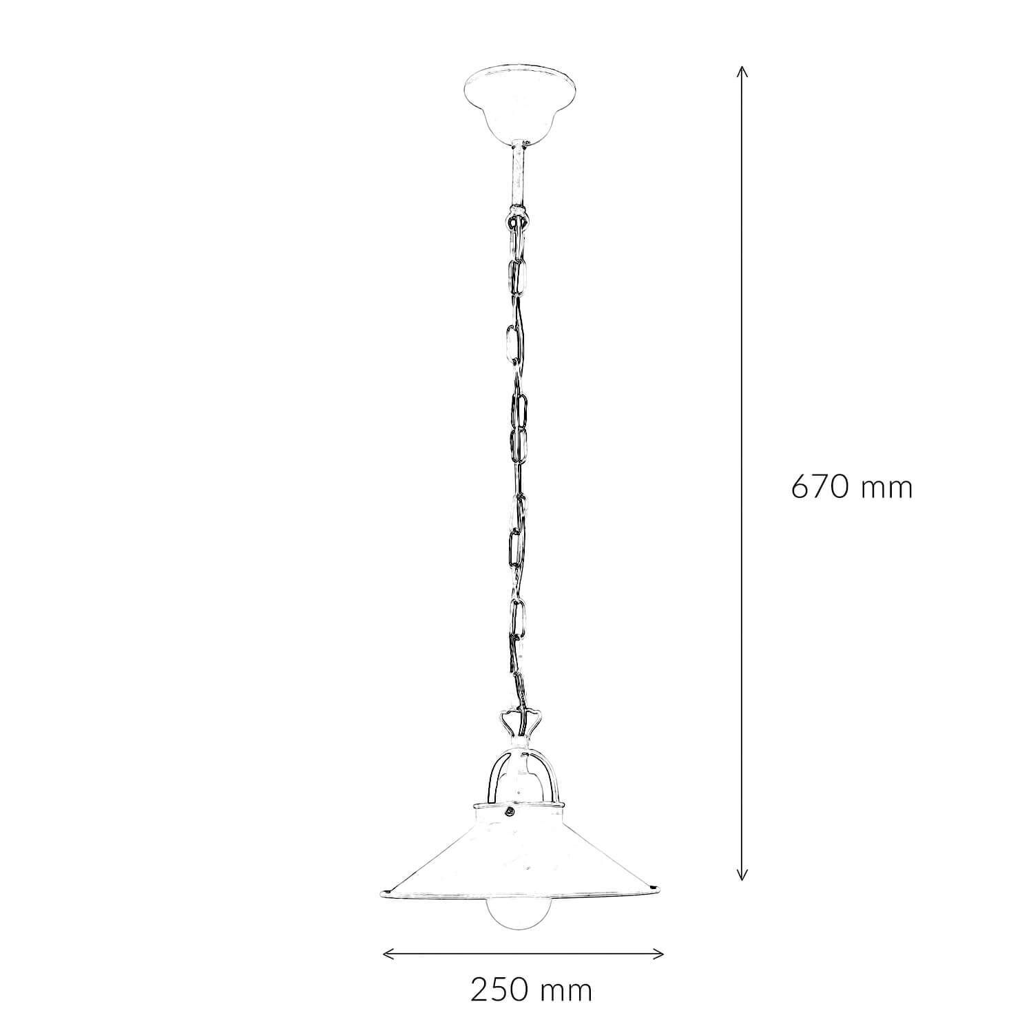 Lampe à suspendre laiton vintage E27 en bronze