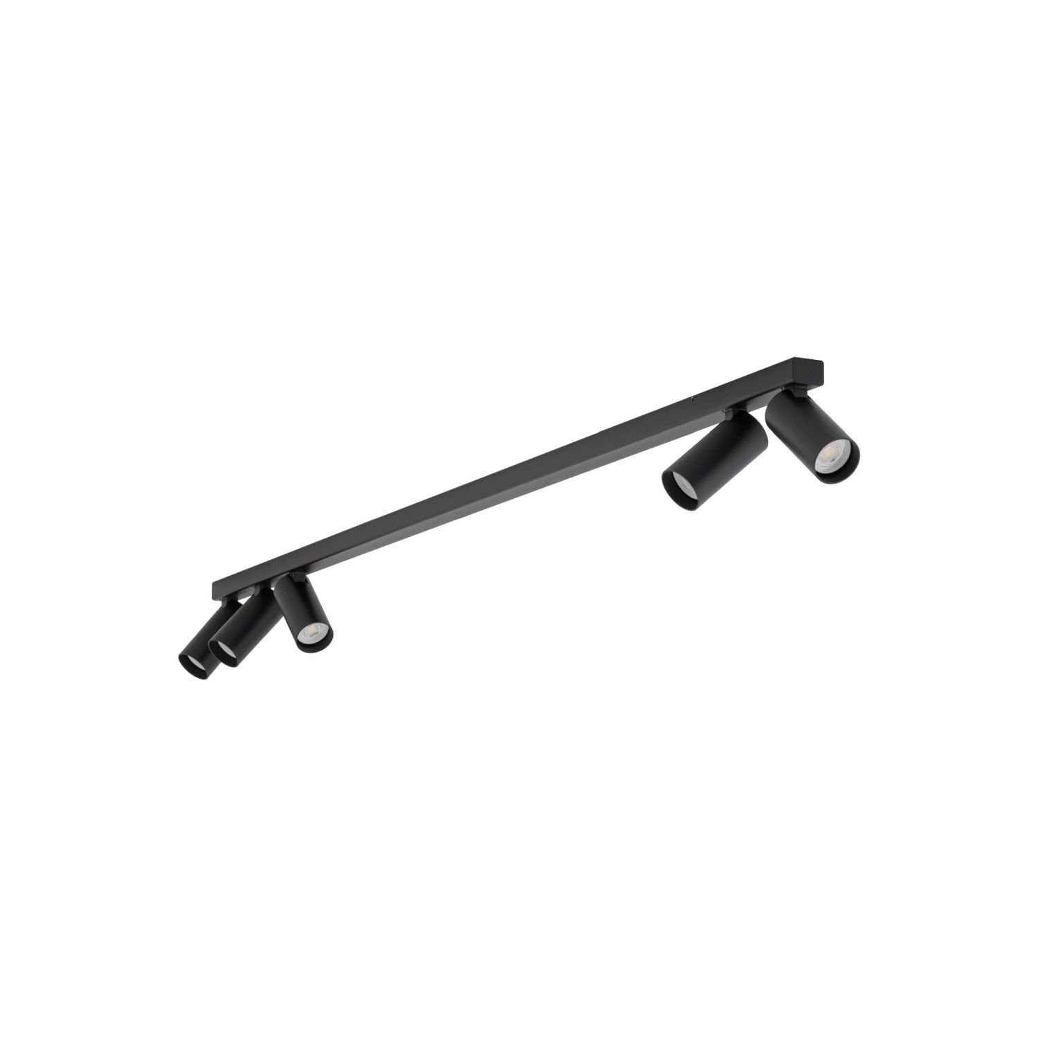 Schwenkbarer Deckenstrahler GU10 Schwarz Metall 130 cm Track-light, Bar-light, Schwarz, verstellbar, Spotlight