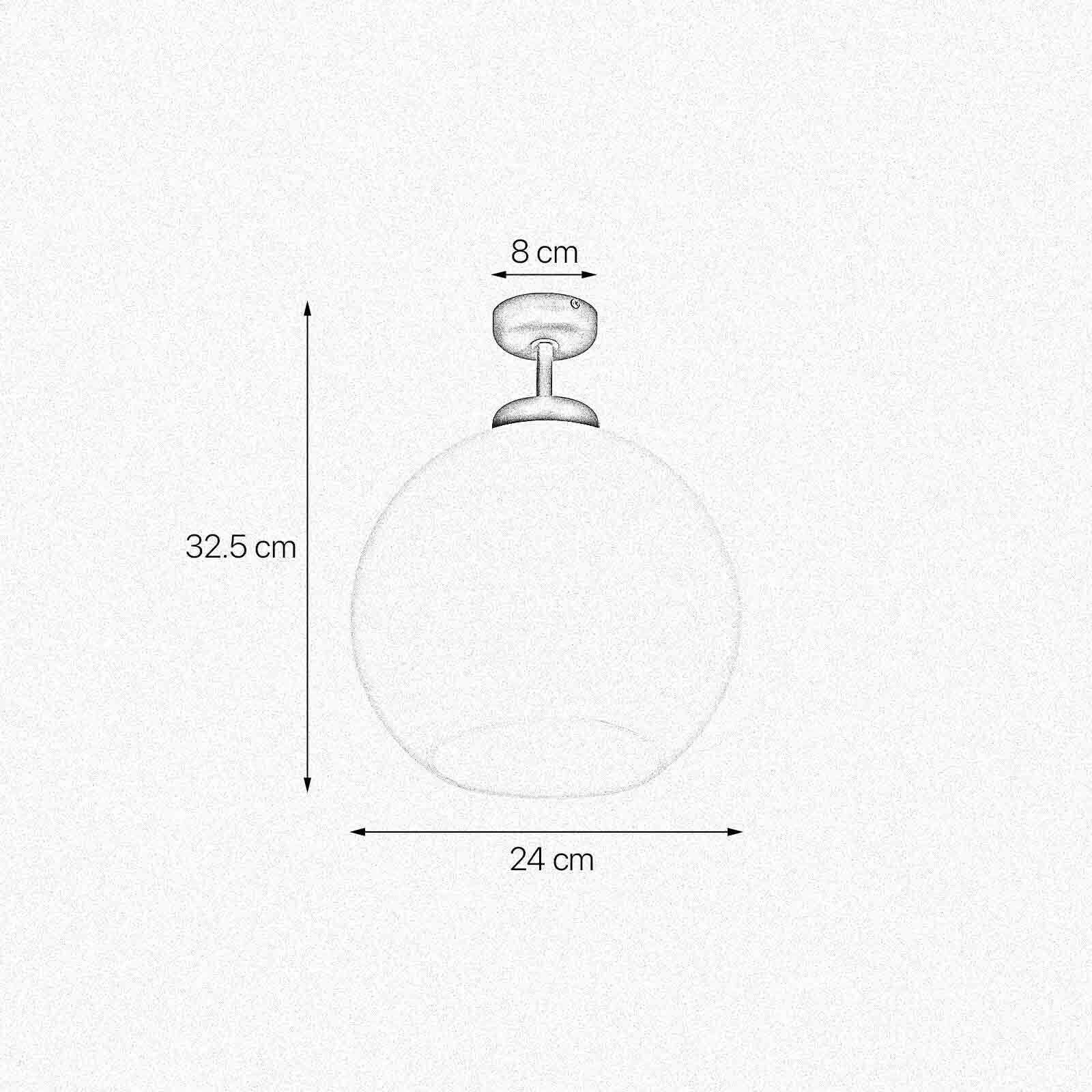 Lampe de plafond boule Ø 24 cm laiton verre E27 en bronze blanc Diagramm, Handlung