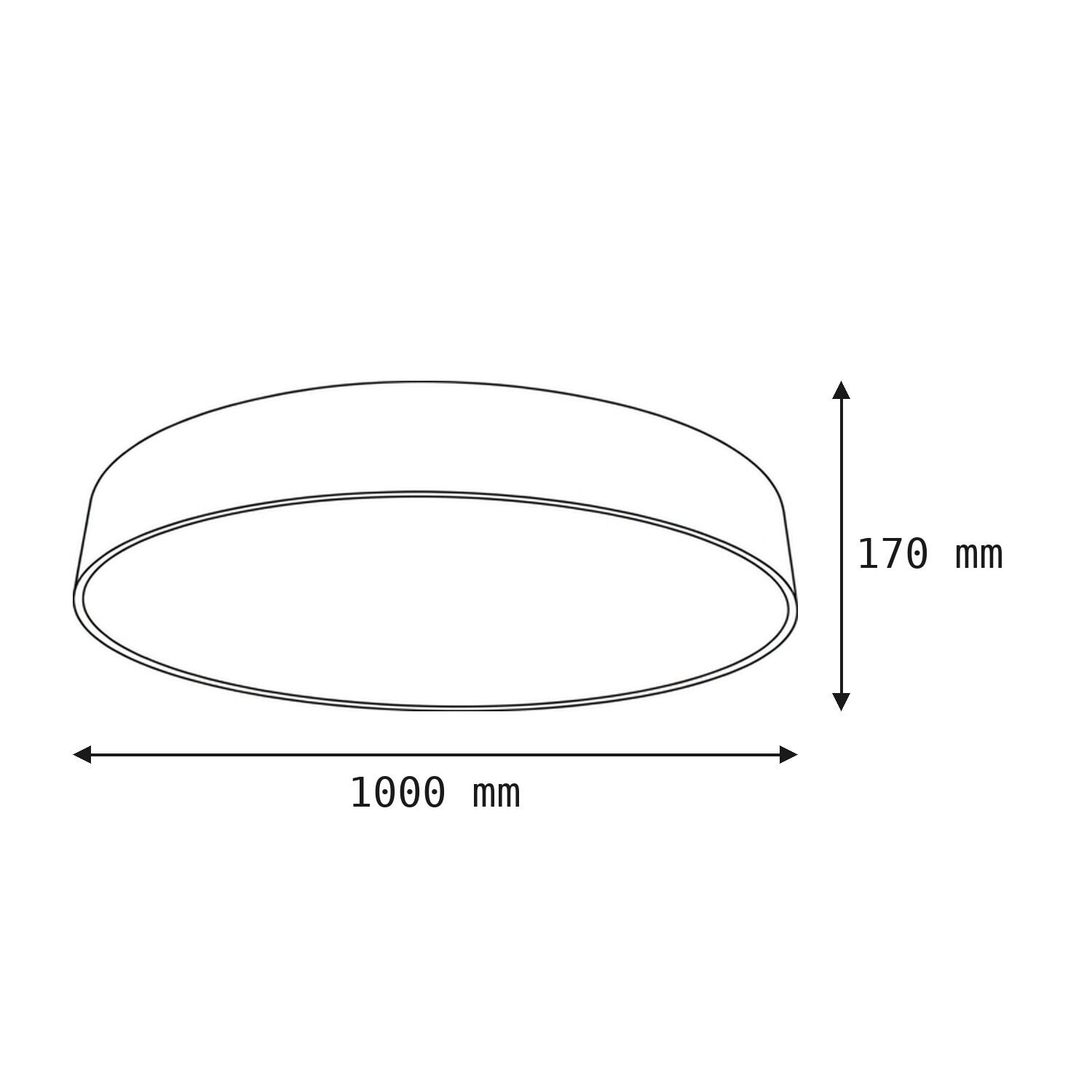 deckenleuchte, rund, diameter-1000mm, höhe-170mm, hängelampe