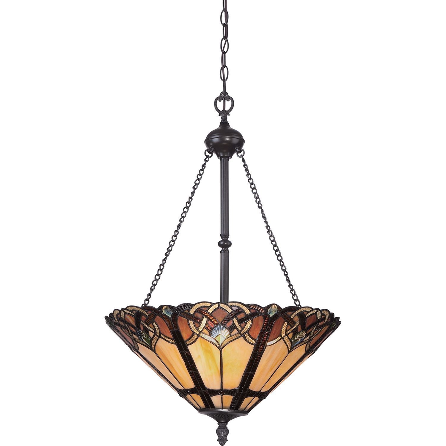 Suspension Tiffany style brun or réglable