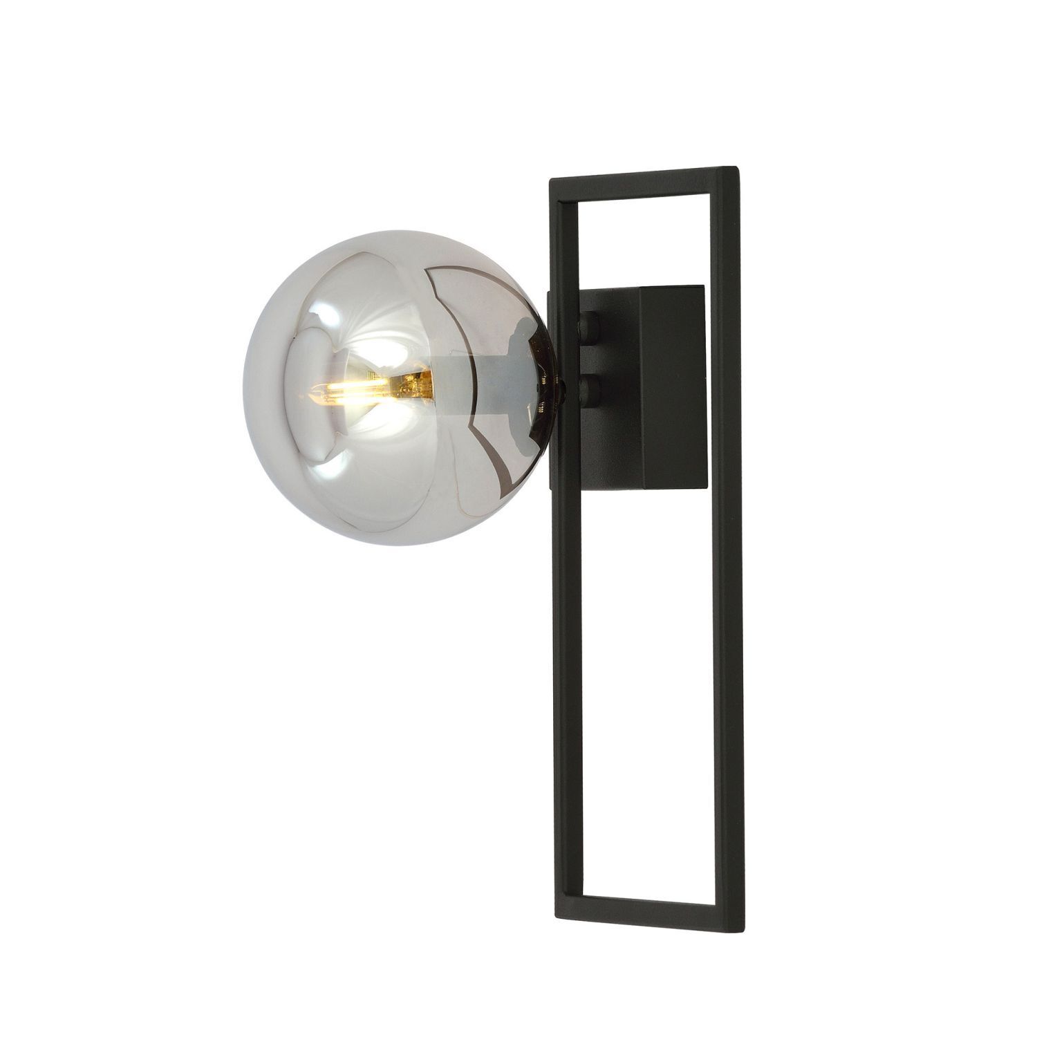 Plafonnier Noir Gris E14 L : 30 cm Abat-jour sphérique petit