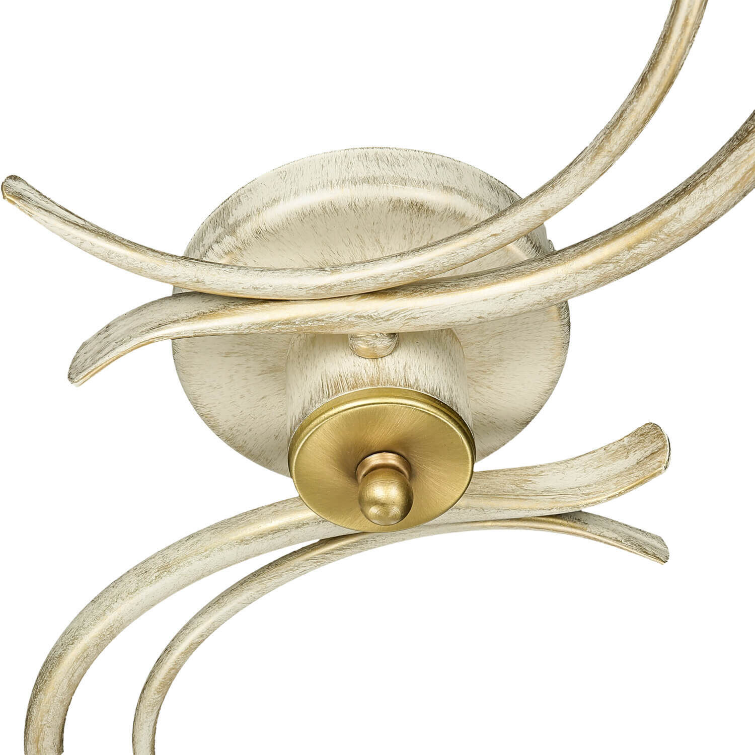 Deckenleuchte AURORA WHITE in Shabby Weiß 2-flmg Bronze, Leuchte, Deckenventilator, Gerät, Elektrisches Gerät