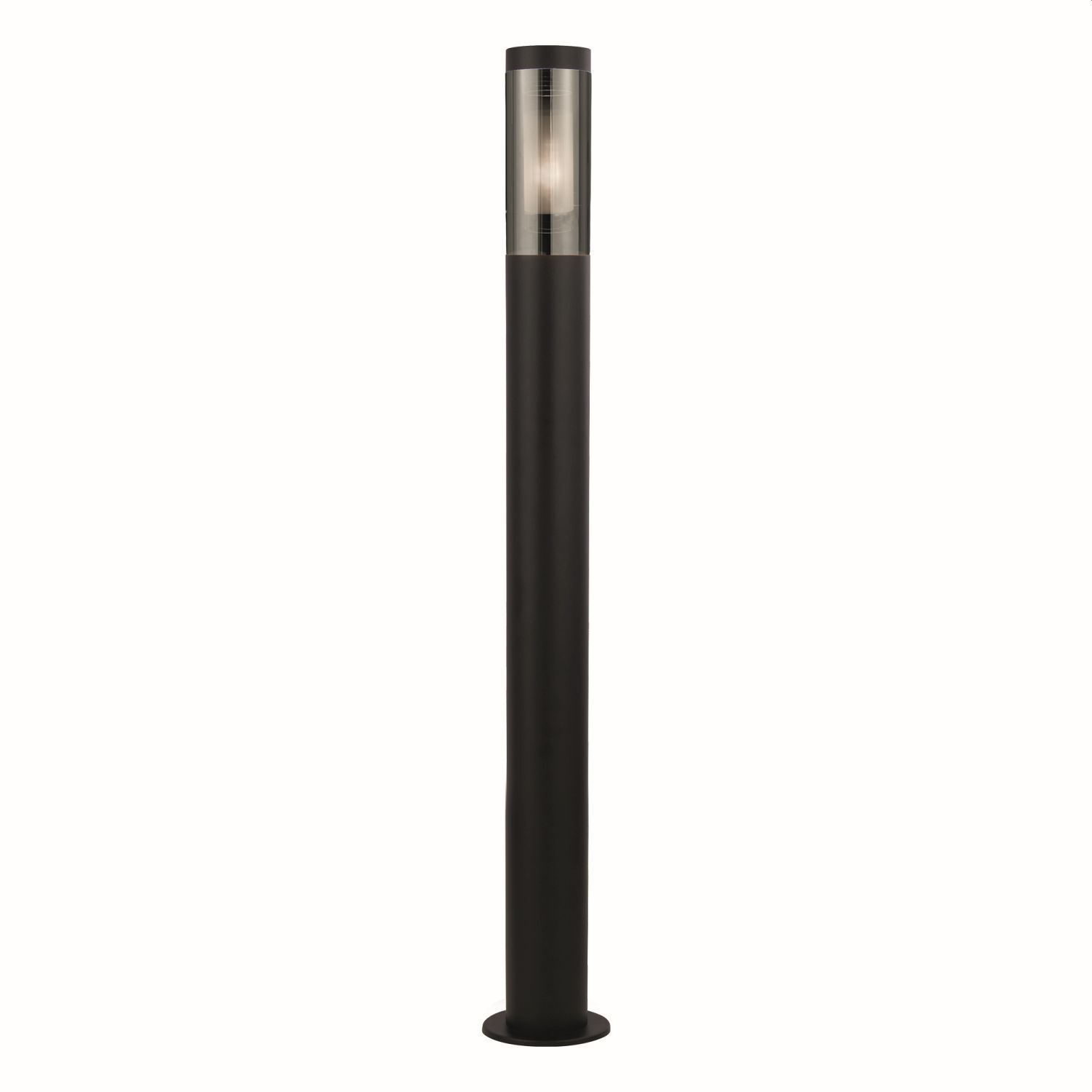 Borne d'éclairage Noir Gris Fumé IP44 E27 90 cm Acier inoxydable