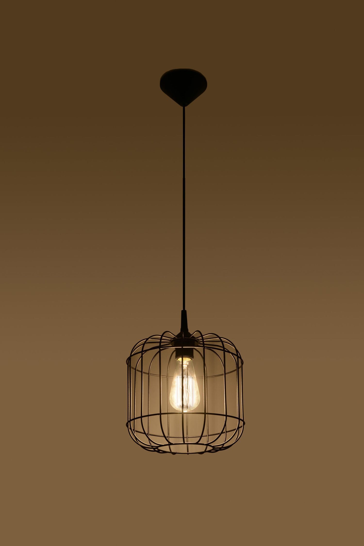 Suspension Noir Ø 23 cm E27 Métal MISAM