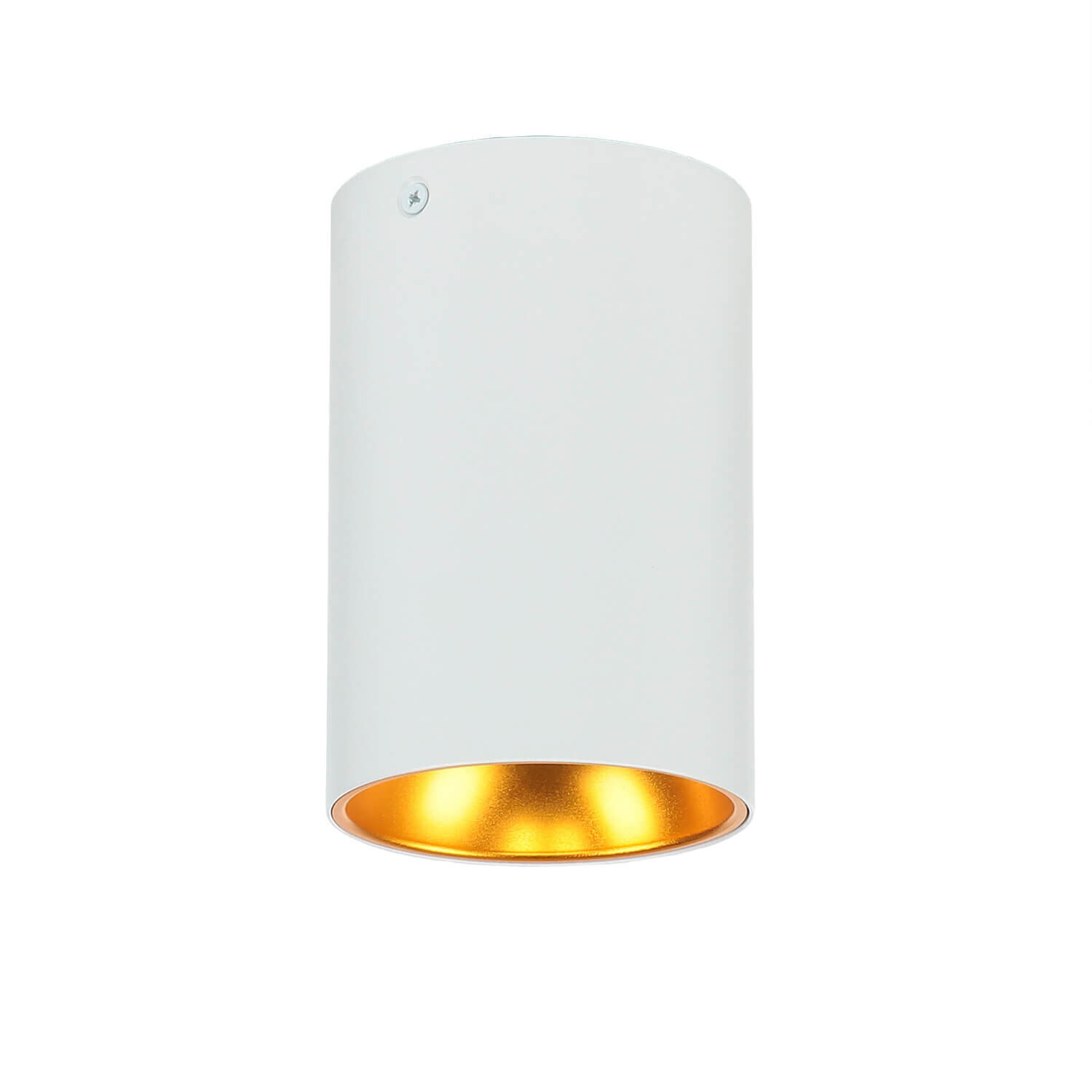 Spot de plafond rond Ø 9,5 cm petit métal GU10 blanc cuivre-or