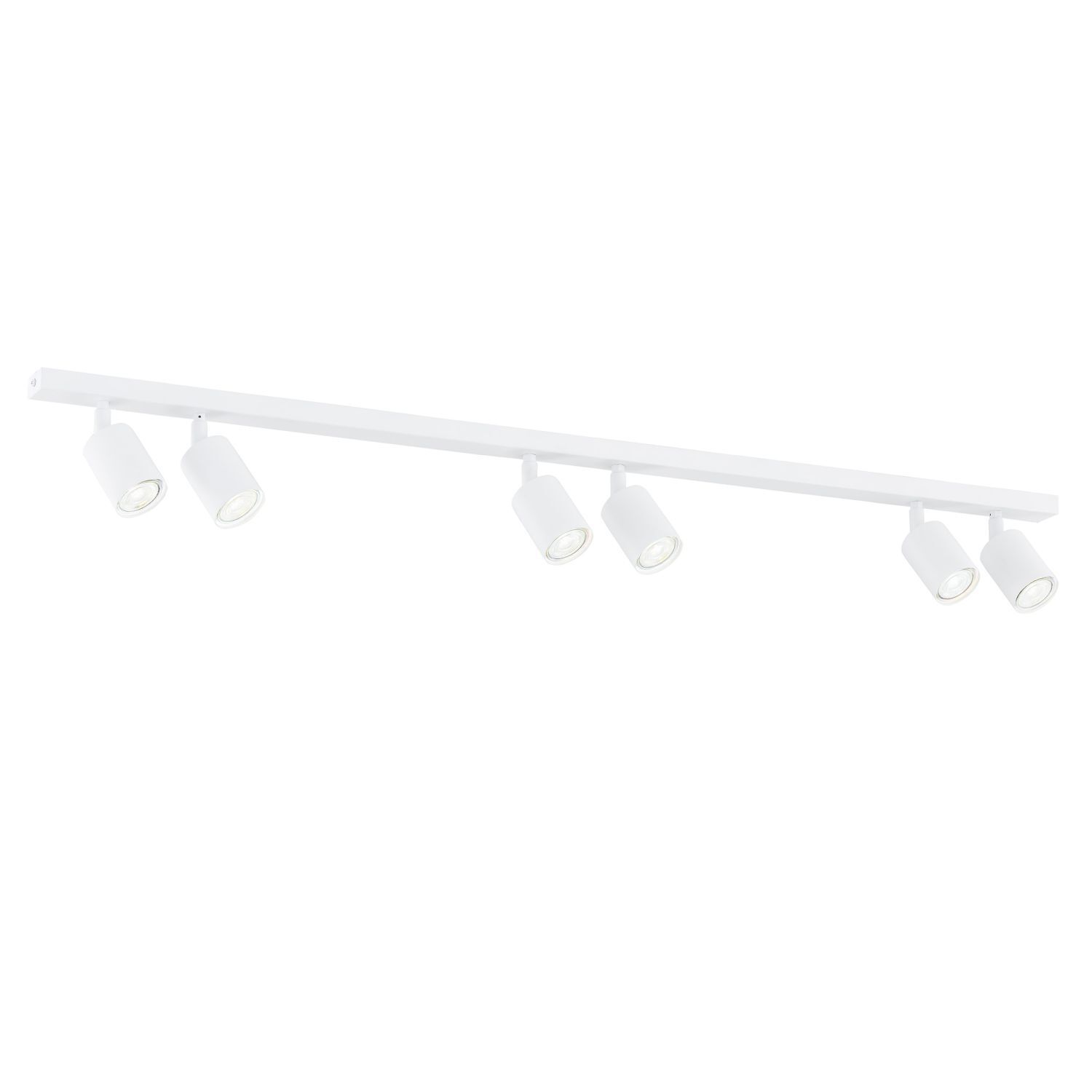 Projecteur de plafond blanc 116 cm de long métal GU10 6-flamme Beleuchtung