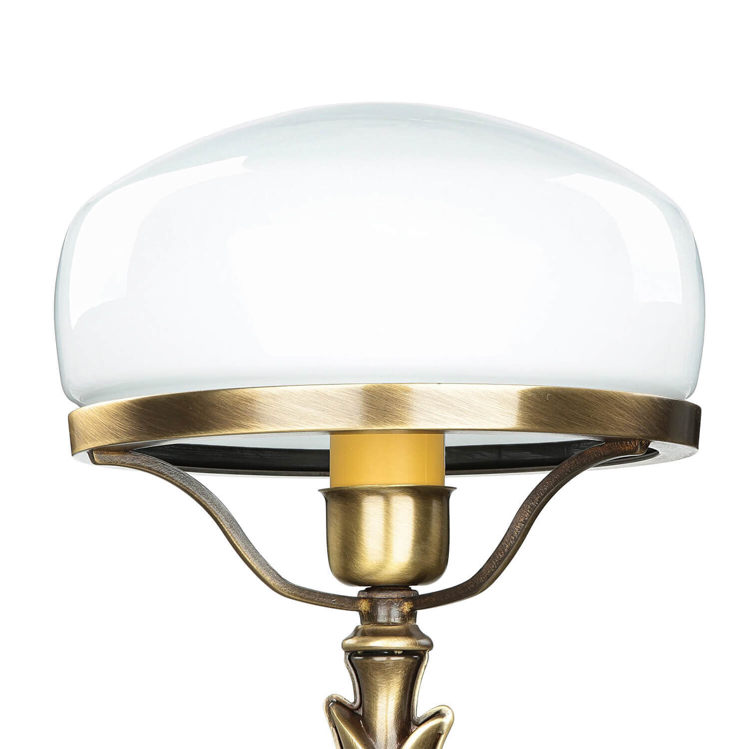 Lampe champignon laiton massif art nouveau