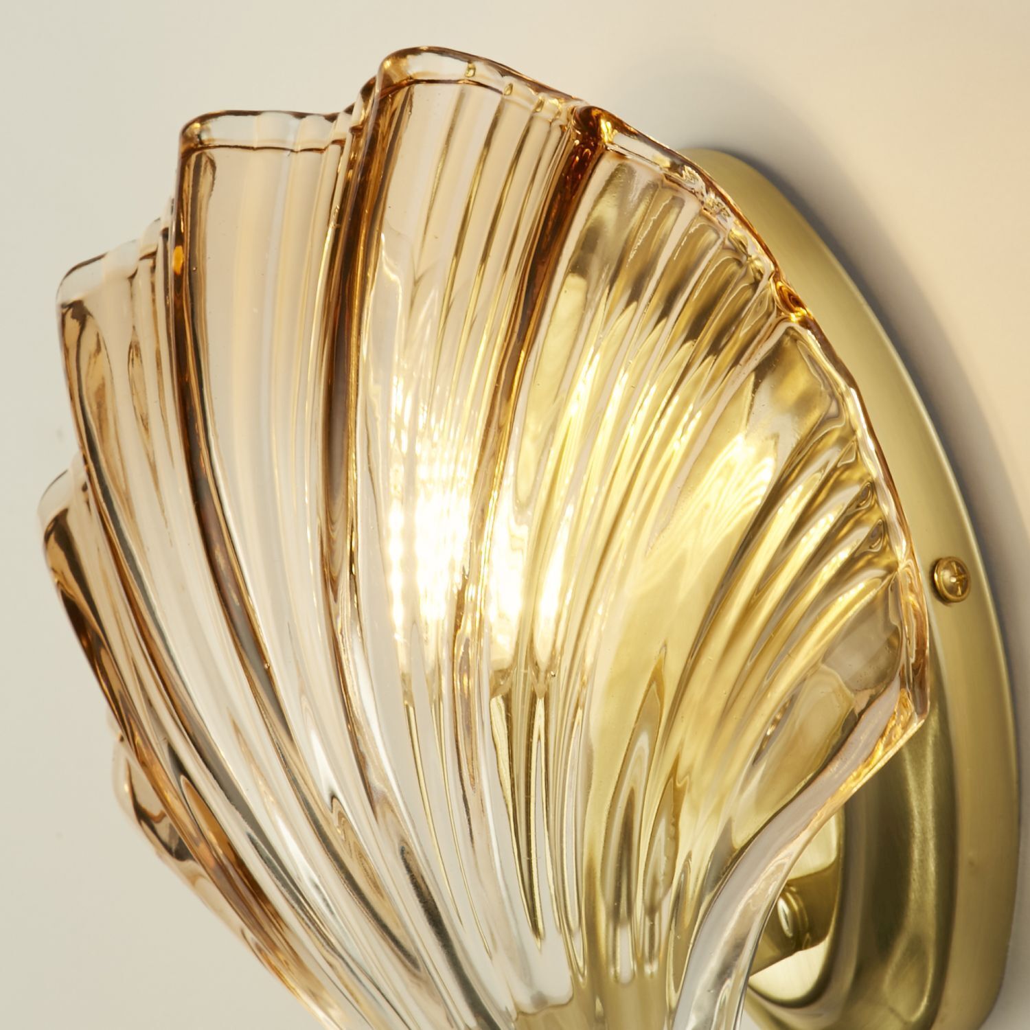 Applique décorative métal verre G9 IP44 en laiton