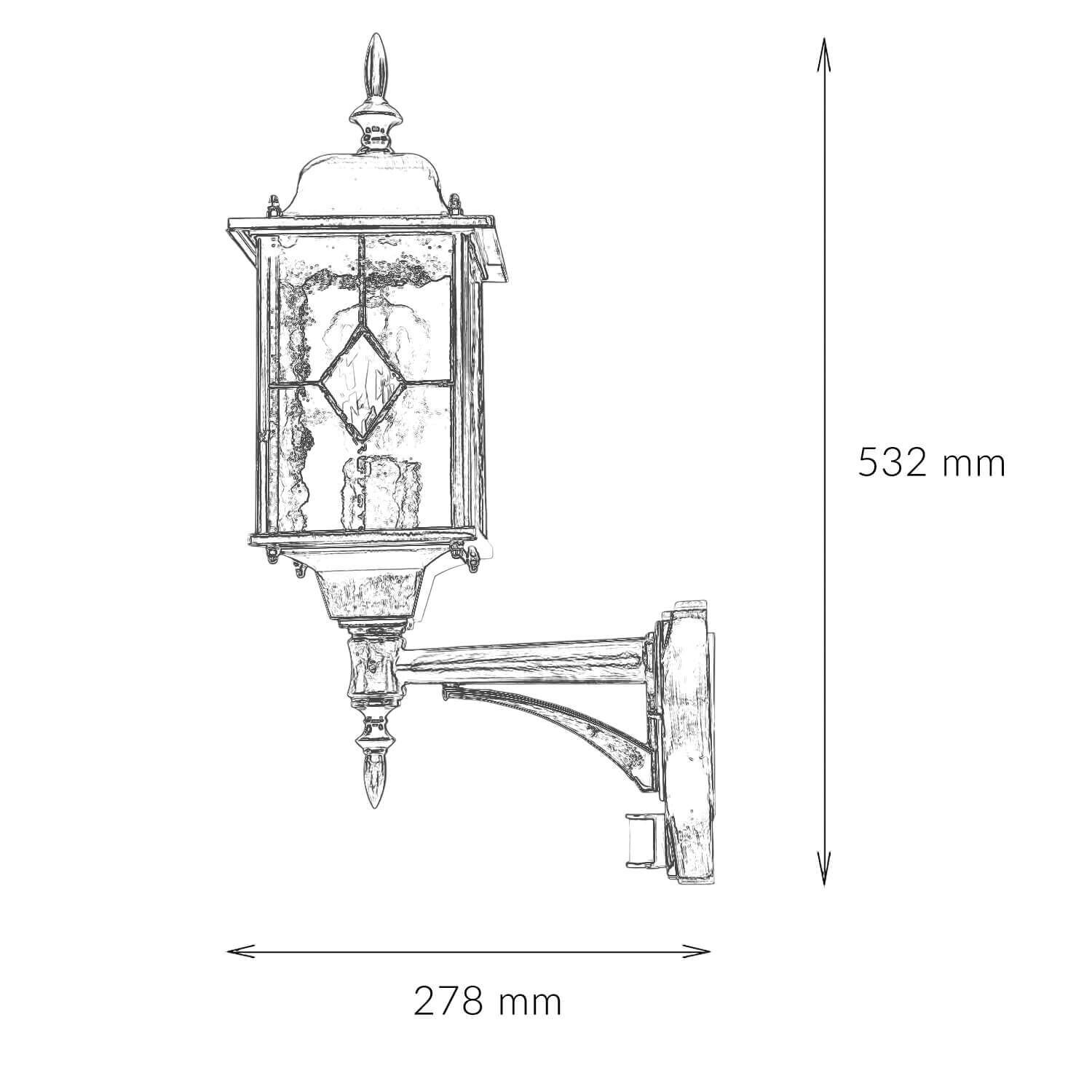 Lampe murale d'extérieur avec détecteur de mouvement Design vintage Lampe