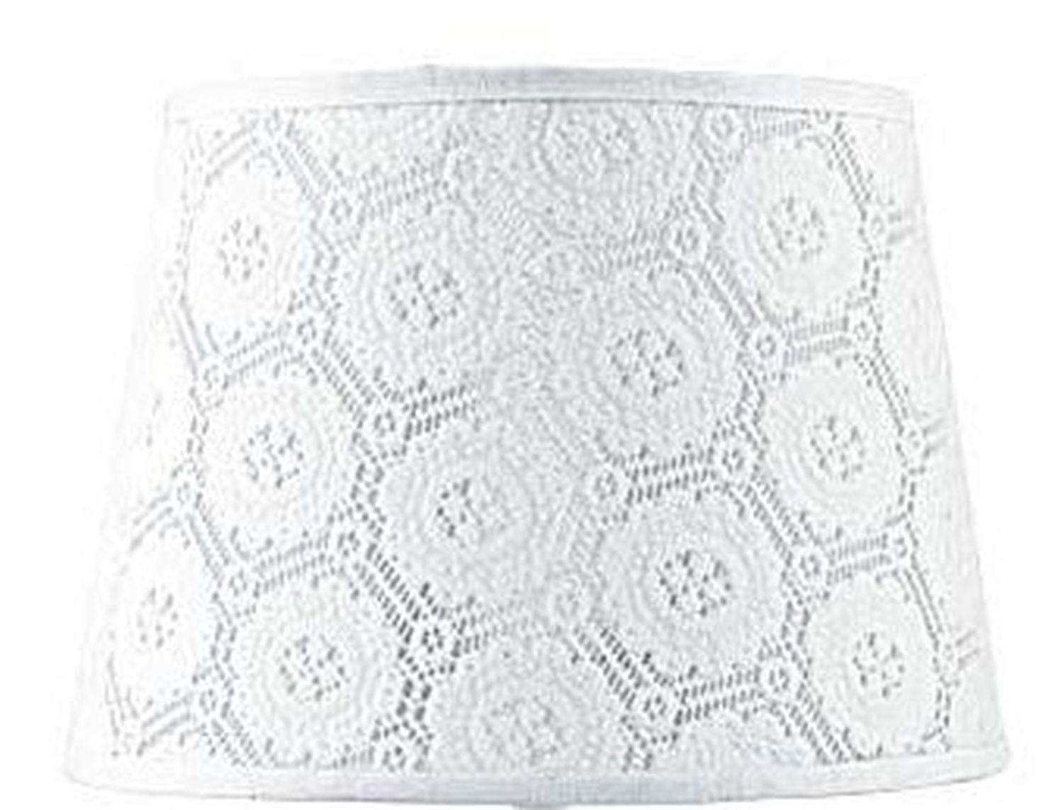 Abat-jour Blanc Dentelle Textile pour lampe de table E14