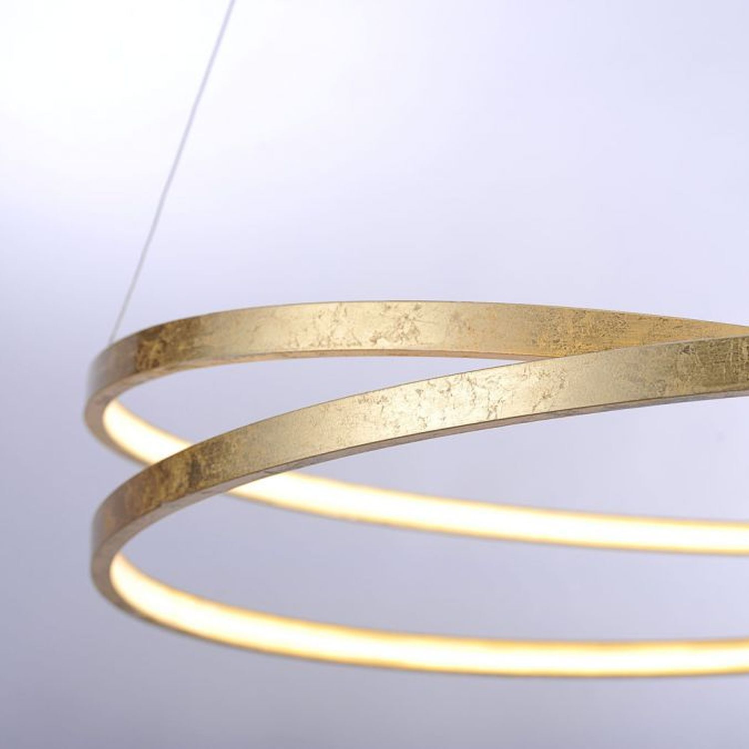 Suspension LED en feuille d'or L:72 cm 3000 K dimmable Leuchter, Lampe