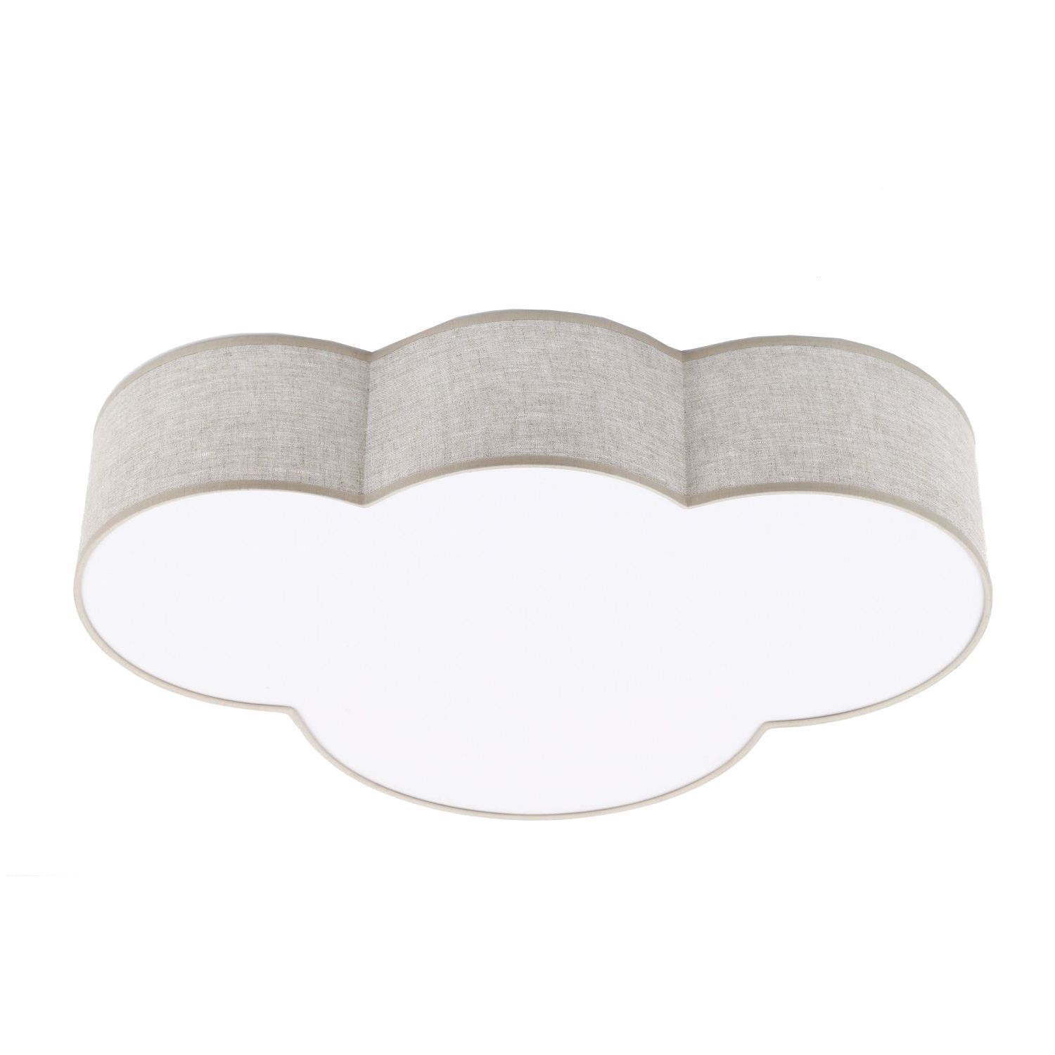 Plafonnier Chambre d'enfant Lin 4x E27 Beige Blanc Nuage