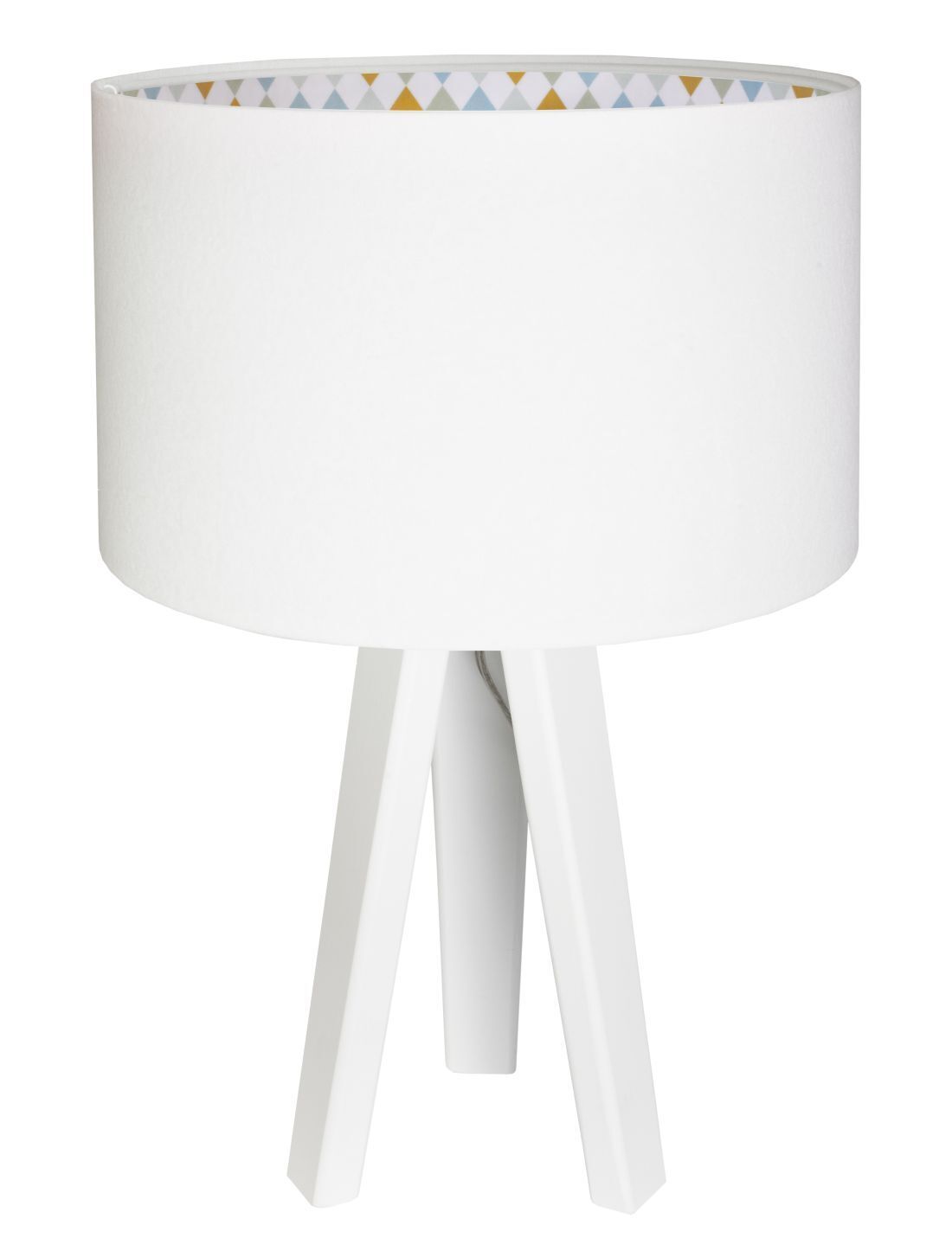 Lampe de table pour enfants fille blanche 46cm bois