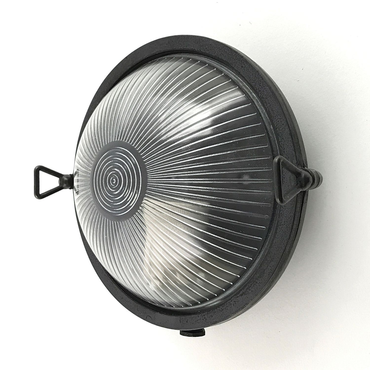 Lampe de cave laiton véritable verre E27 IP64 ronde Ø 17,5 cm