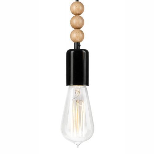 Lampe à suspendre table à manger noir bois salon lumière